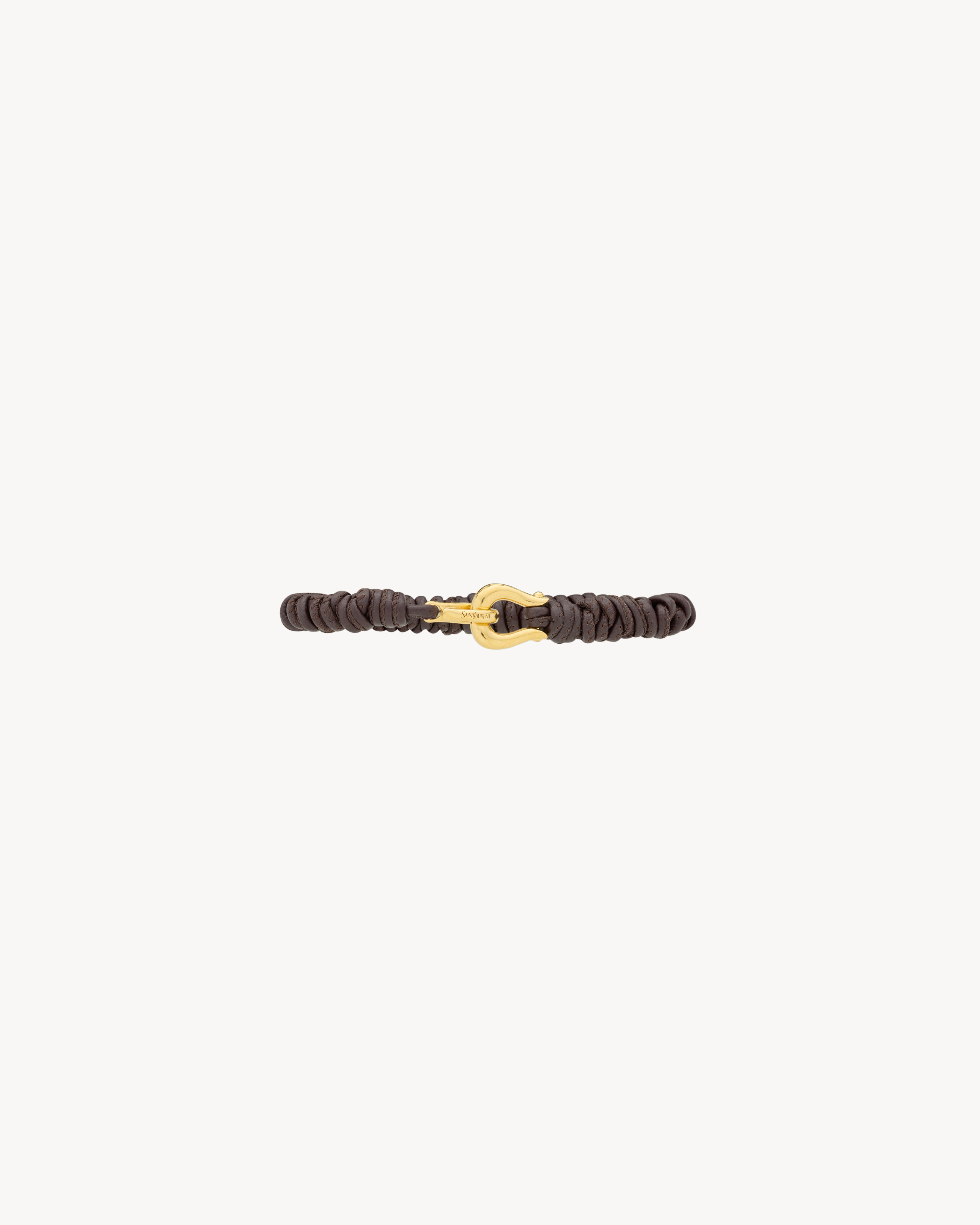 BRAIDED BRACELET IN LEATHER