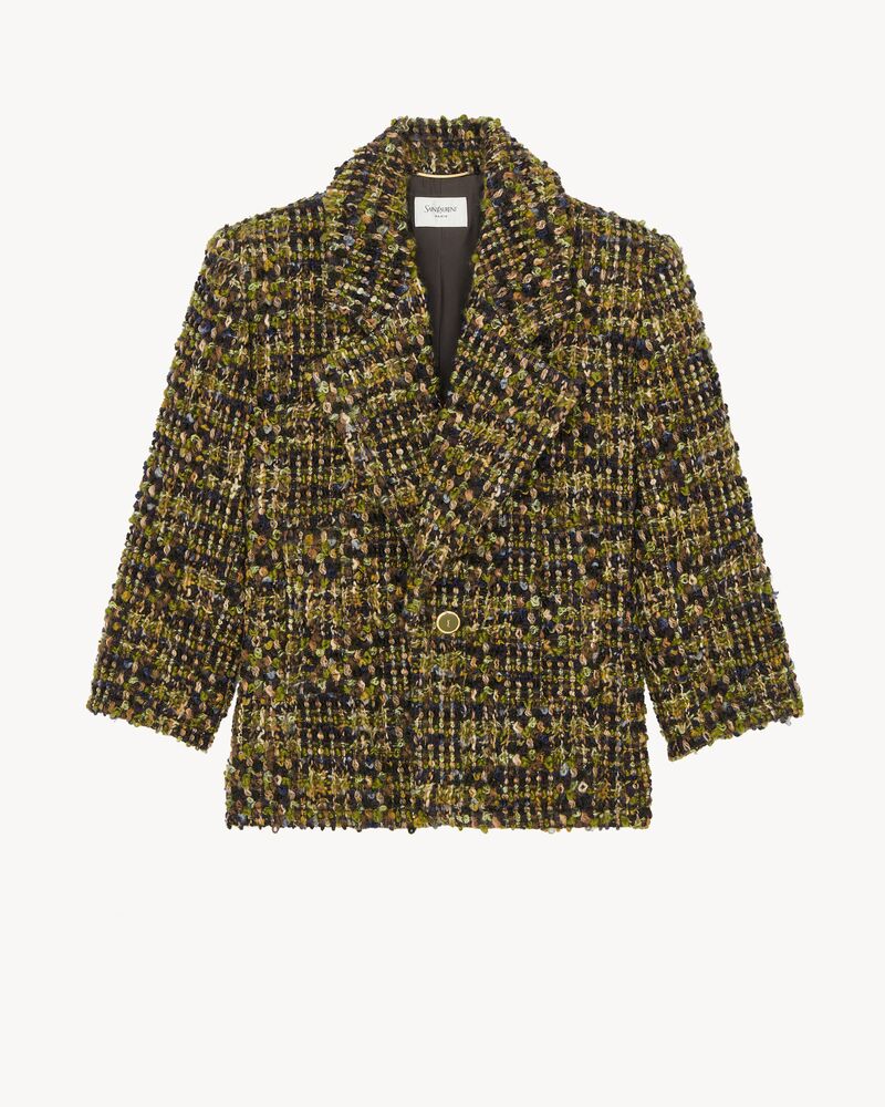 single-breasted jacket in tweed