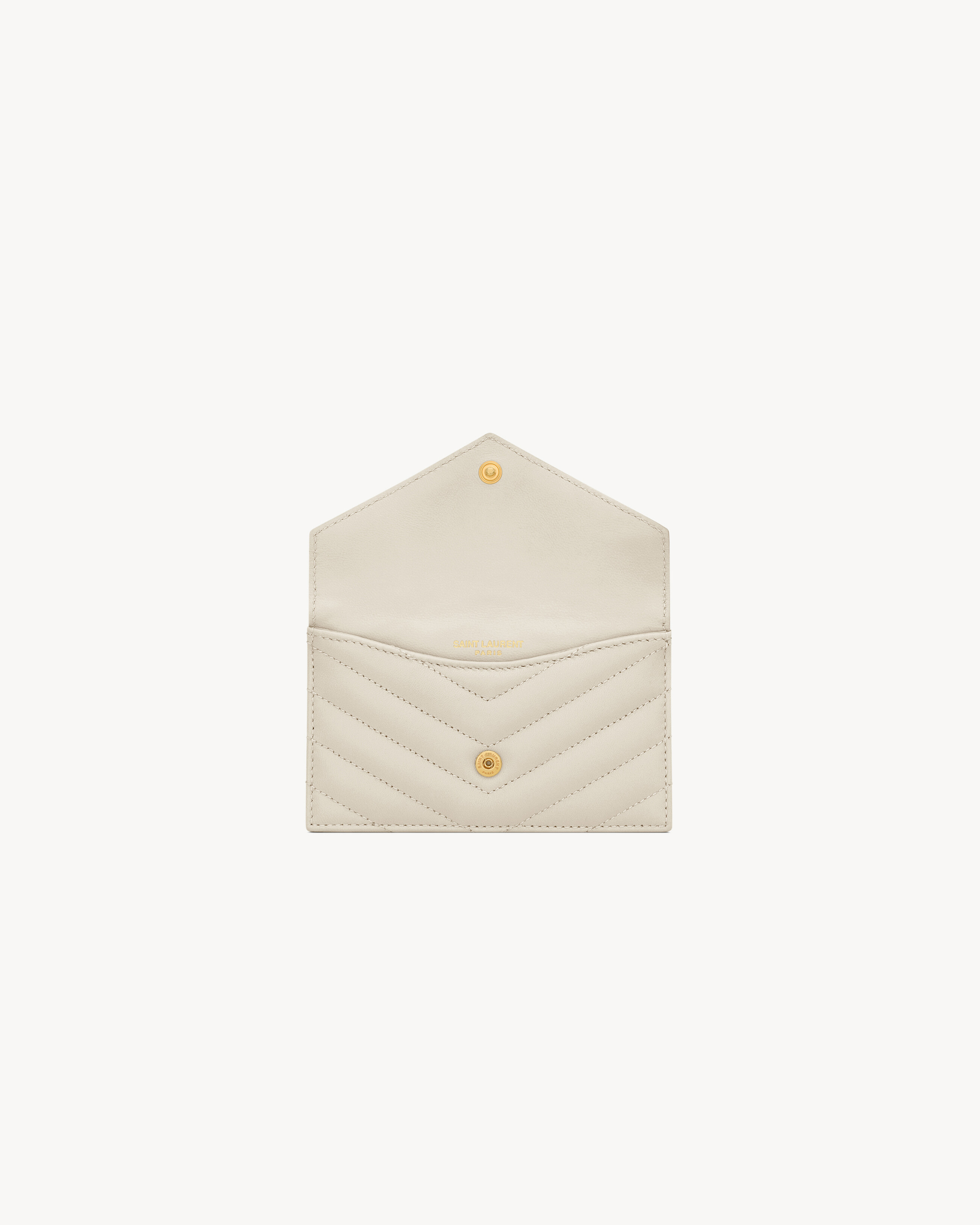 CASSANDRE MATELASSÉ FRAGMENTS FLAP CARD CASE IN LAMBSKIN