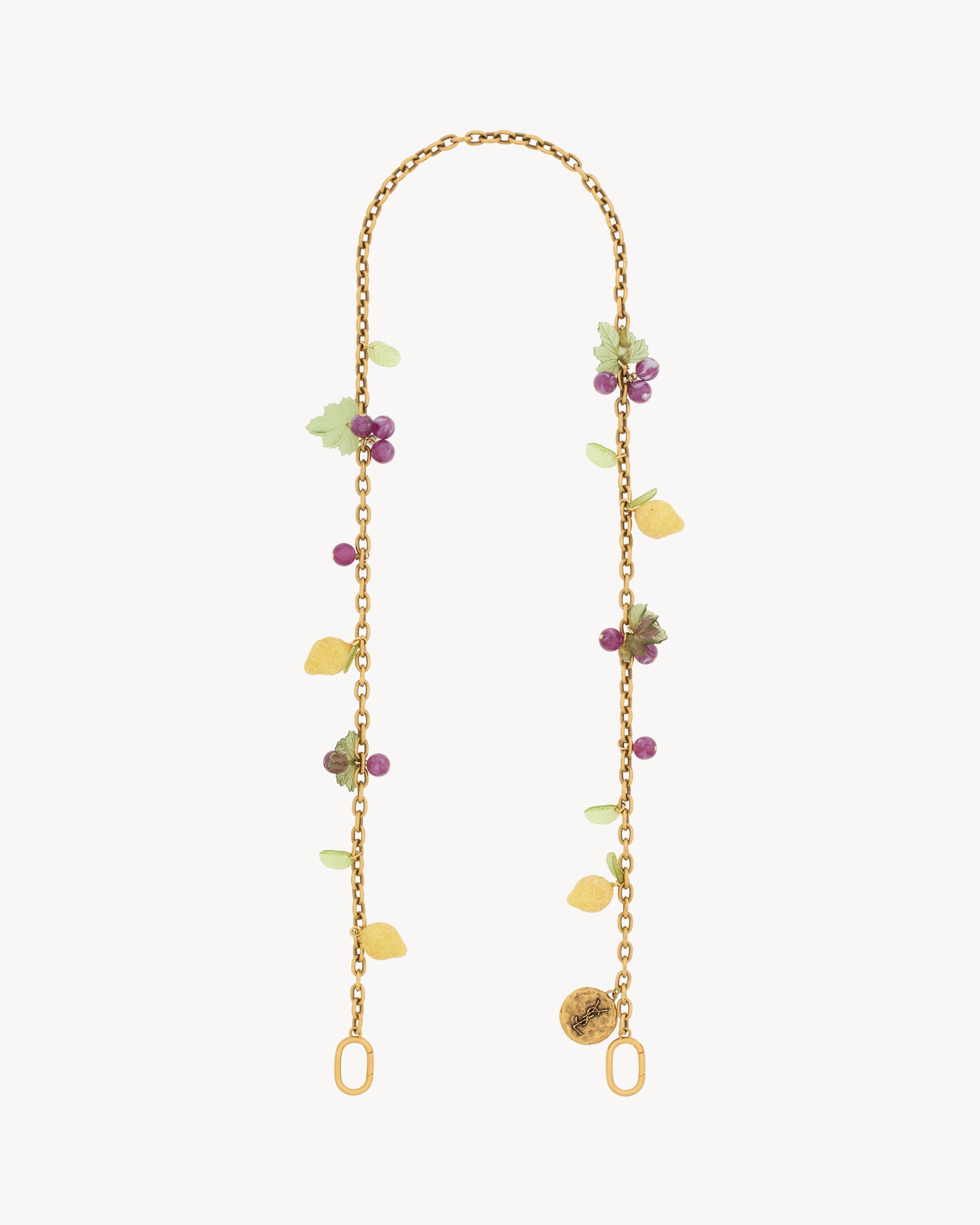 lemon charms chain in resin