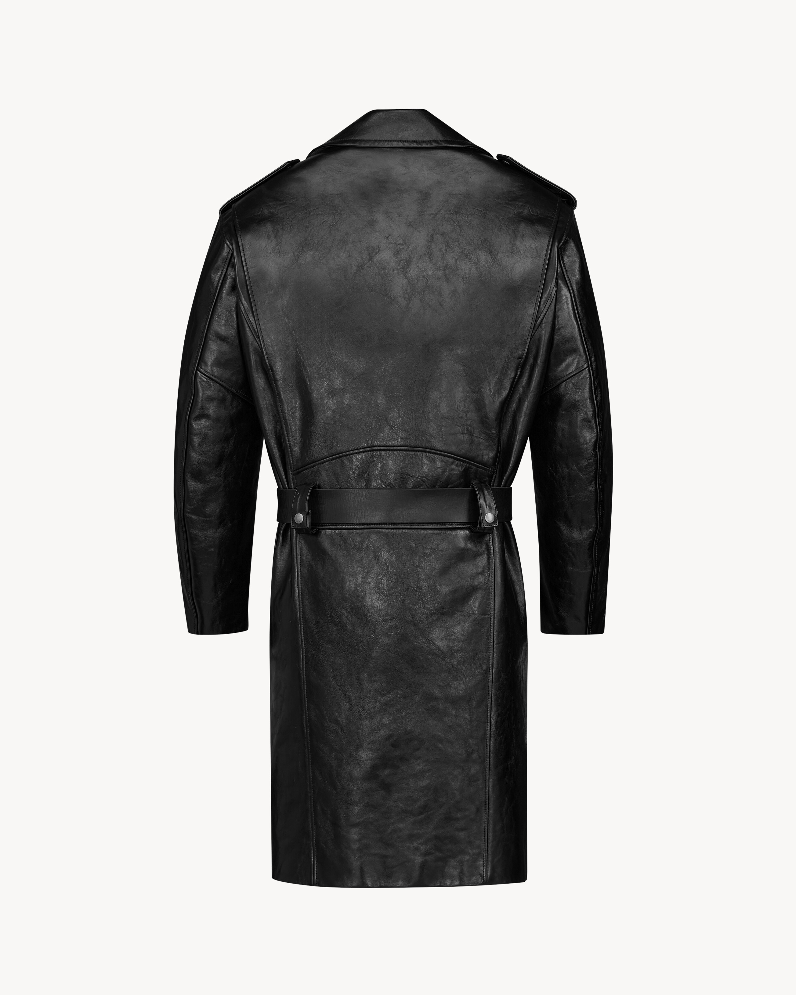 biker dress in grained leather