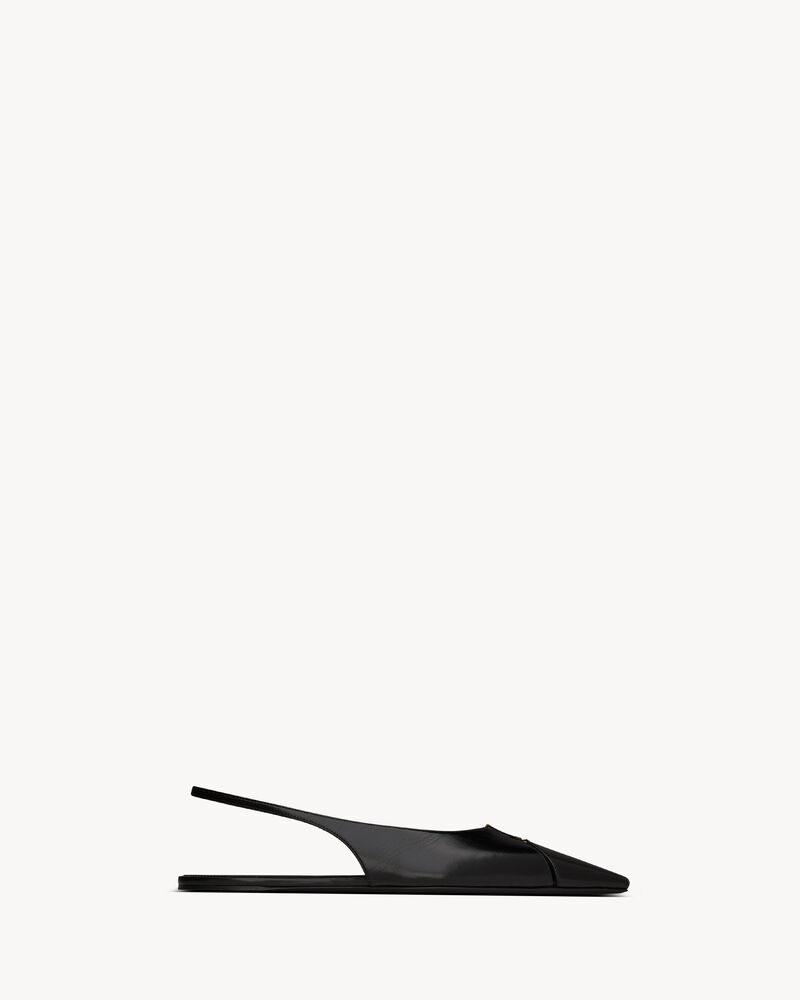 BABYLONE slingback flats in smooth leather