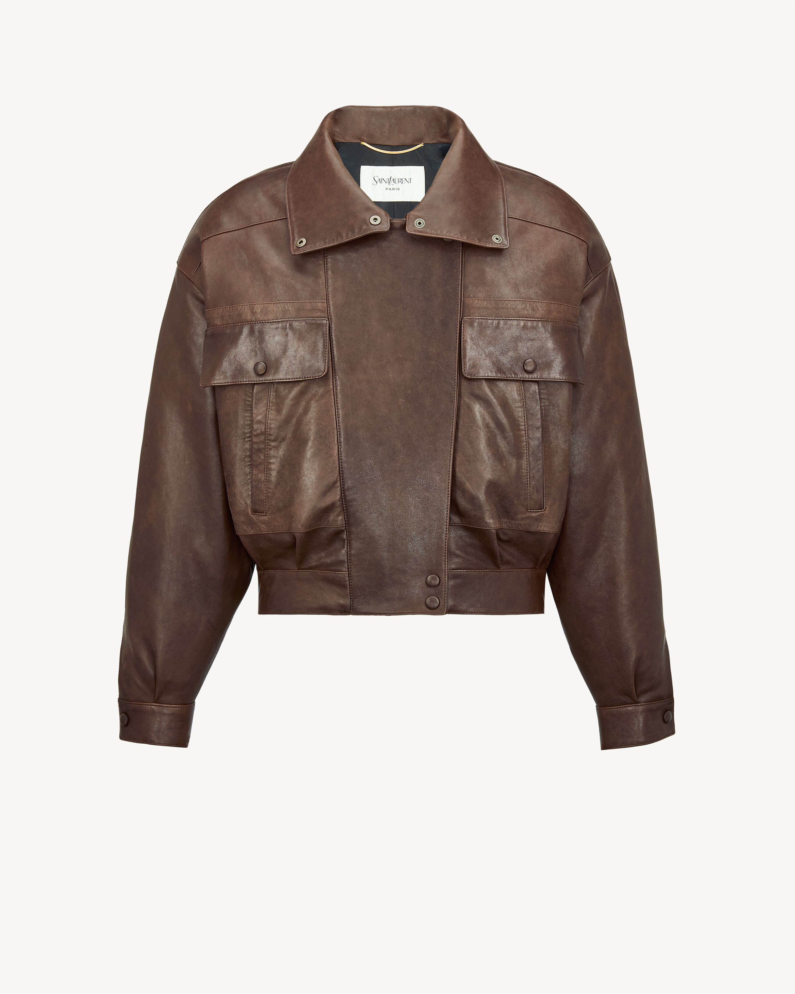jacket in lambskin in Brown | Saint Laurent | YSL US | ID