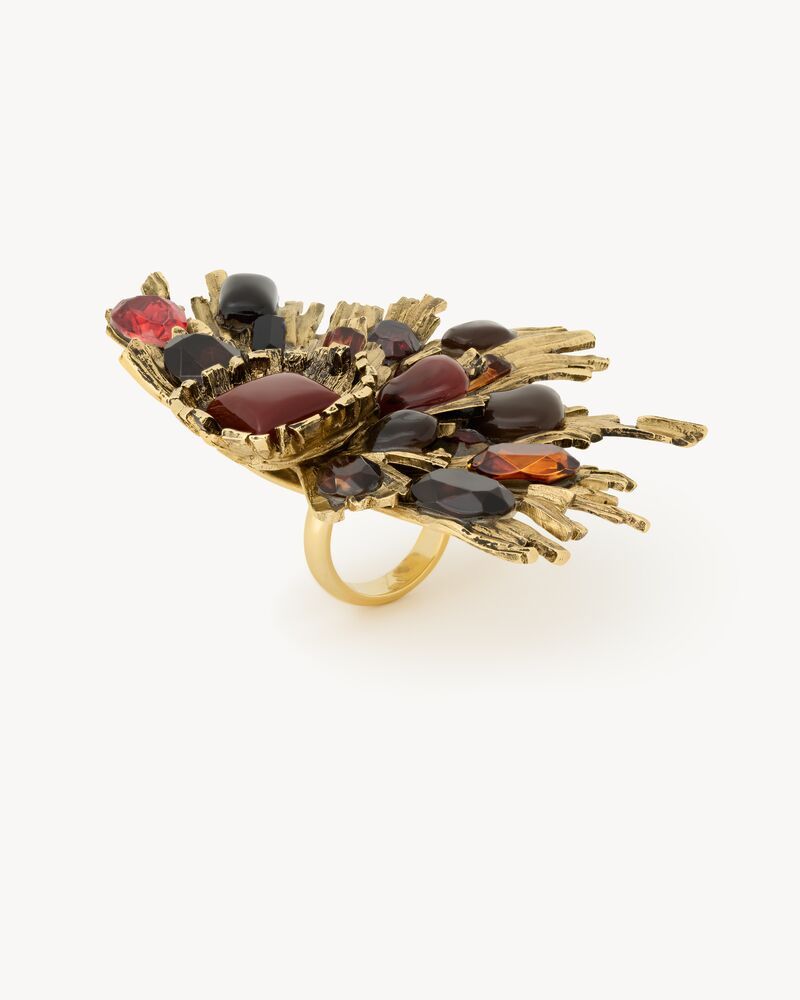 sunrise ring in resin and glass