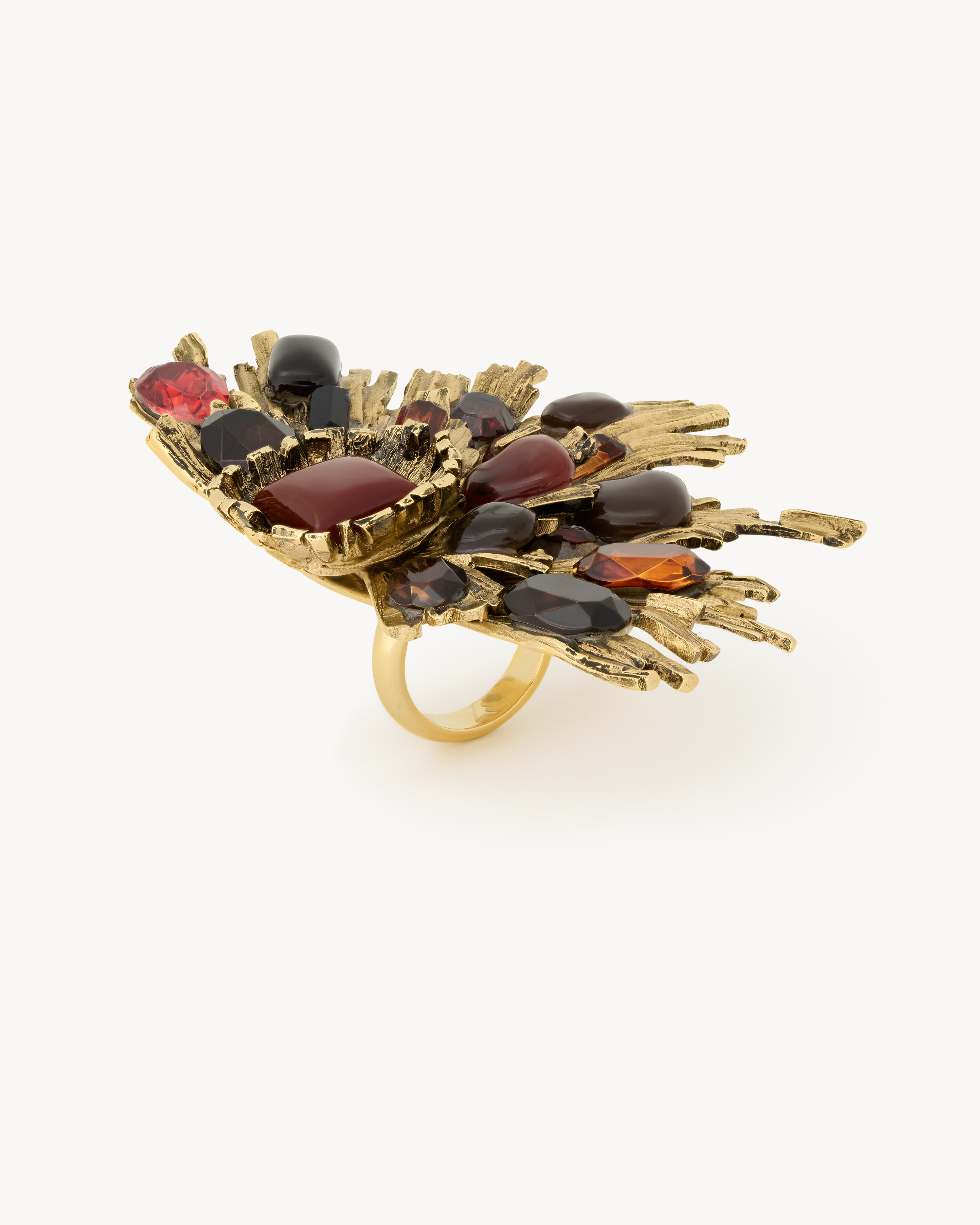 sunrise ring in resin and glass