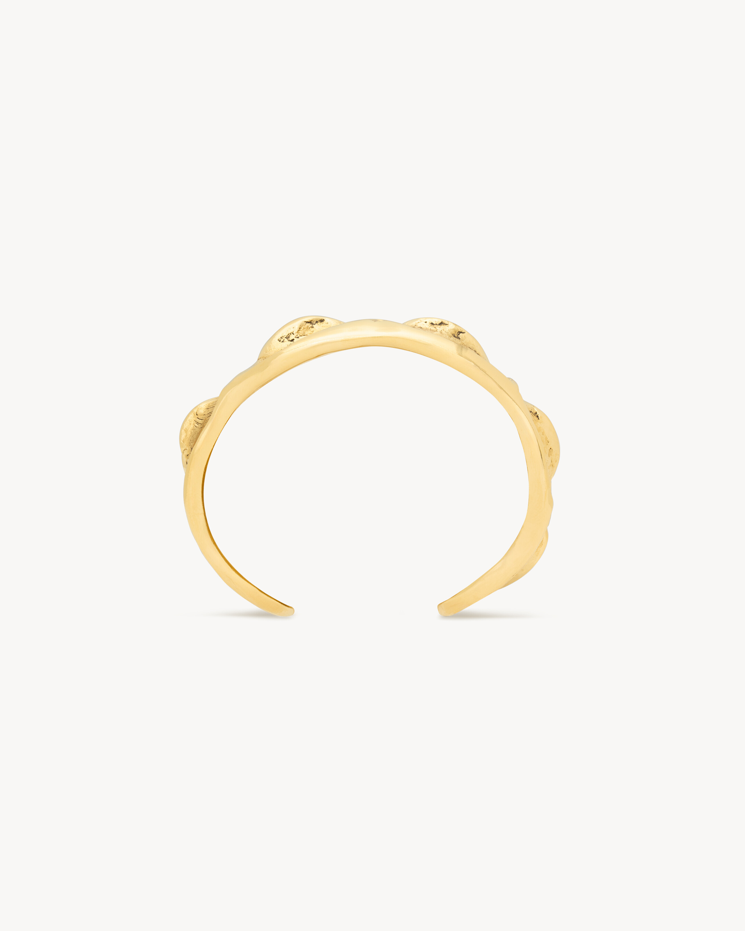 crocodile cuff in metal