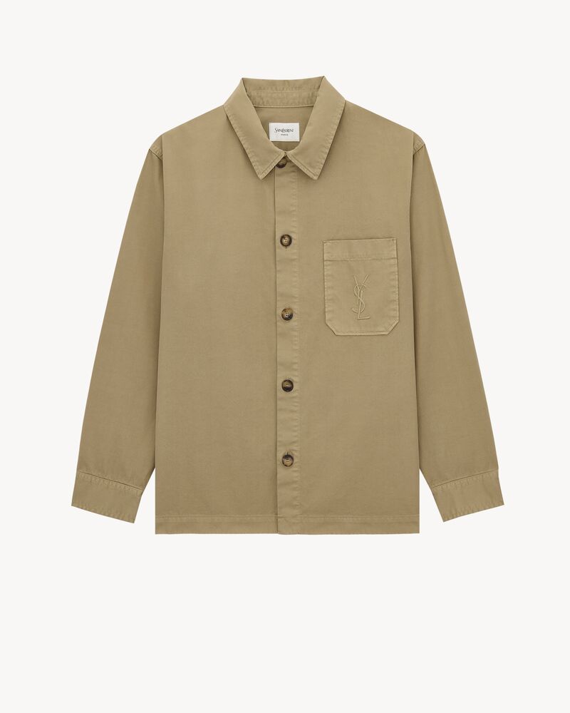 CASSANDRE overshirt in cotton linen gabardine