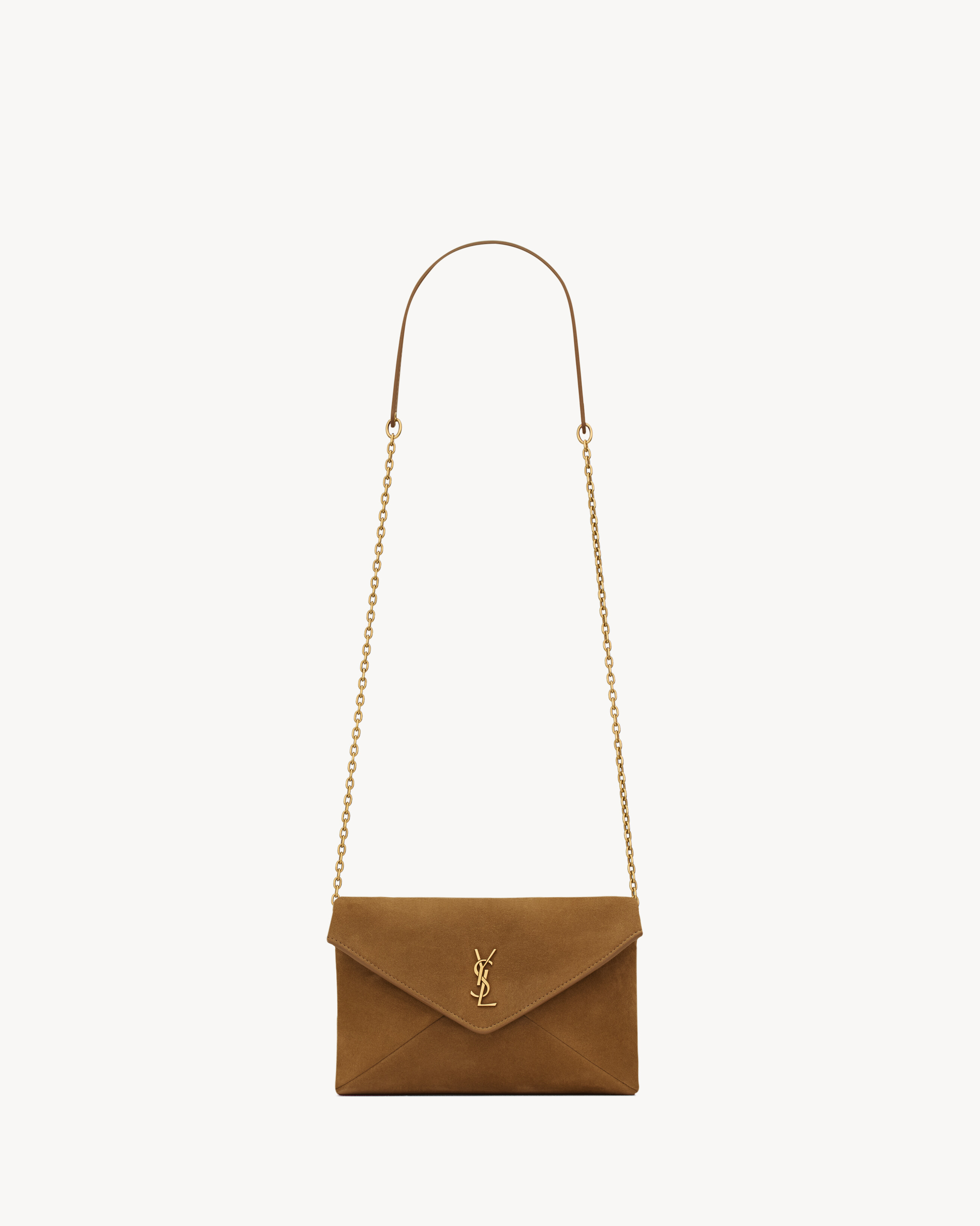 CASSANDRE small chain pouch in suede