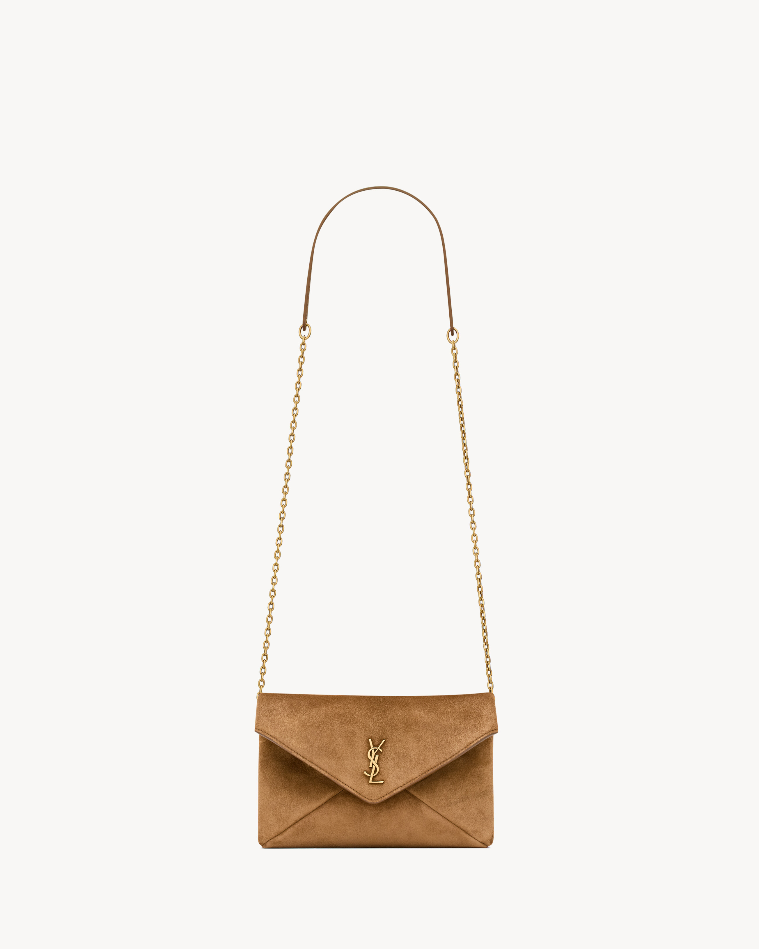 Pochette pequeña con cadena Cassandre de ante