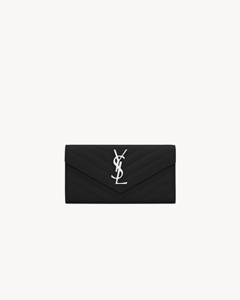 CASSANDRE MATELASSÉ large flap wallet in grain de poudre leather