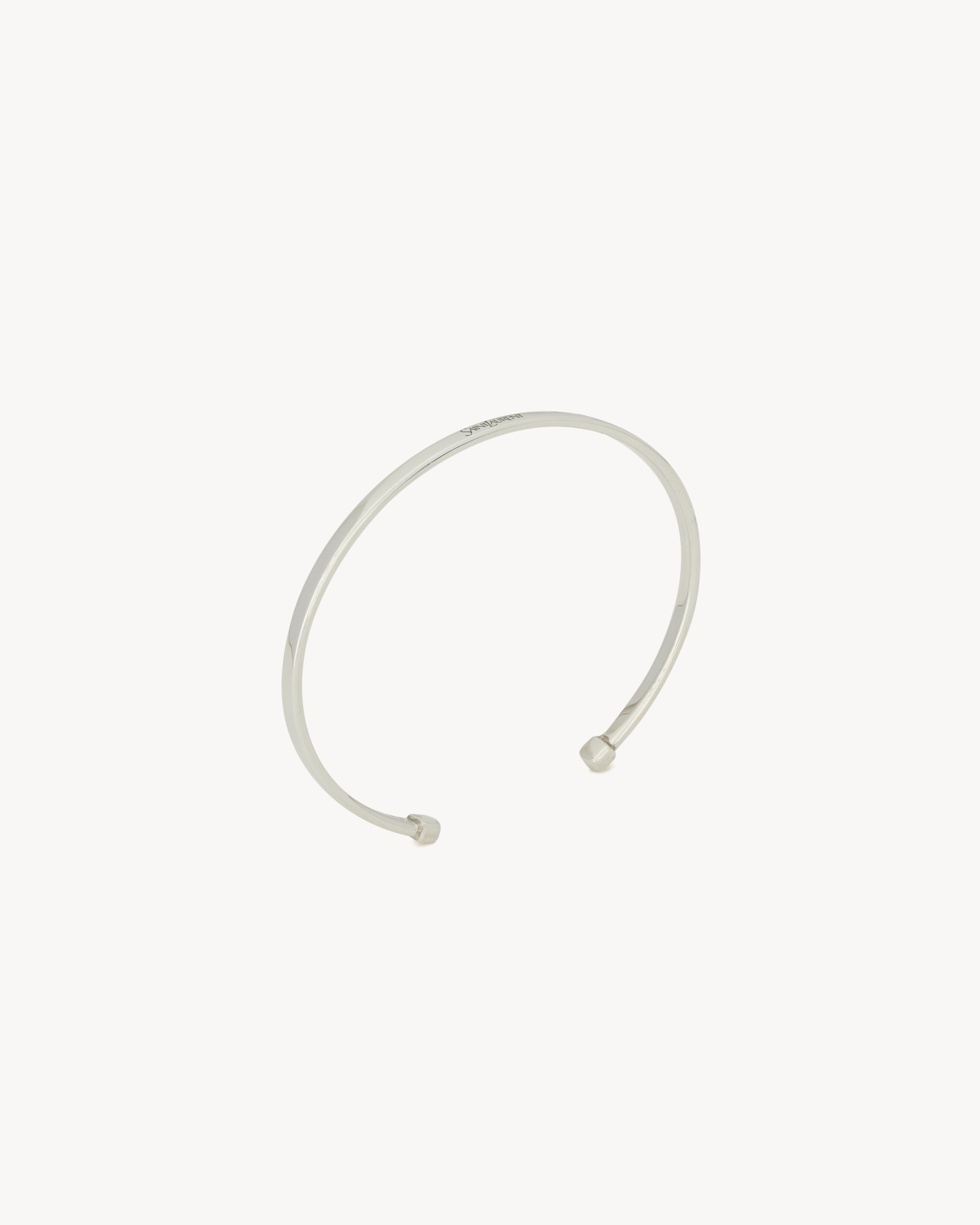 Brazalete fino Saint Laurent de plata de ley