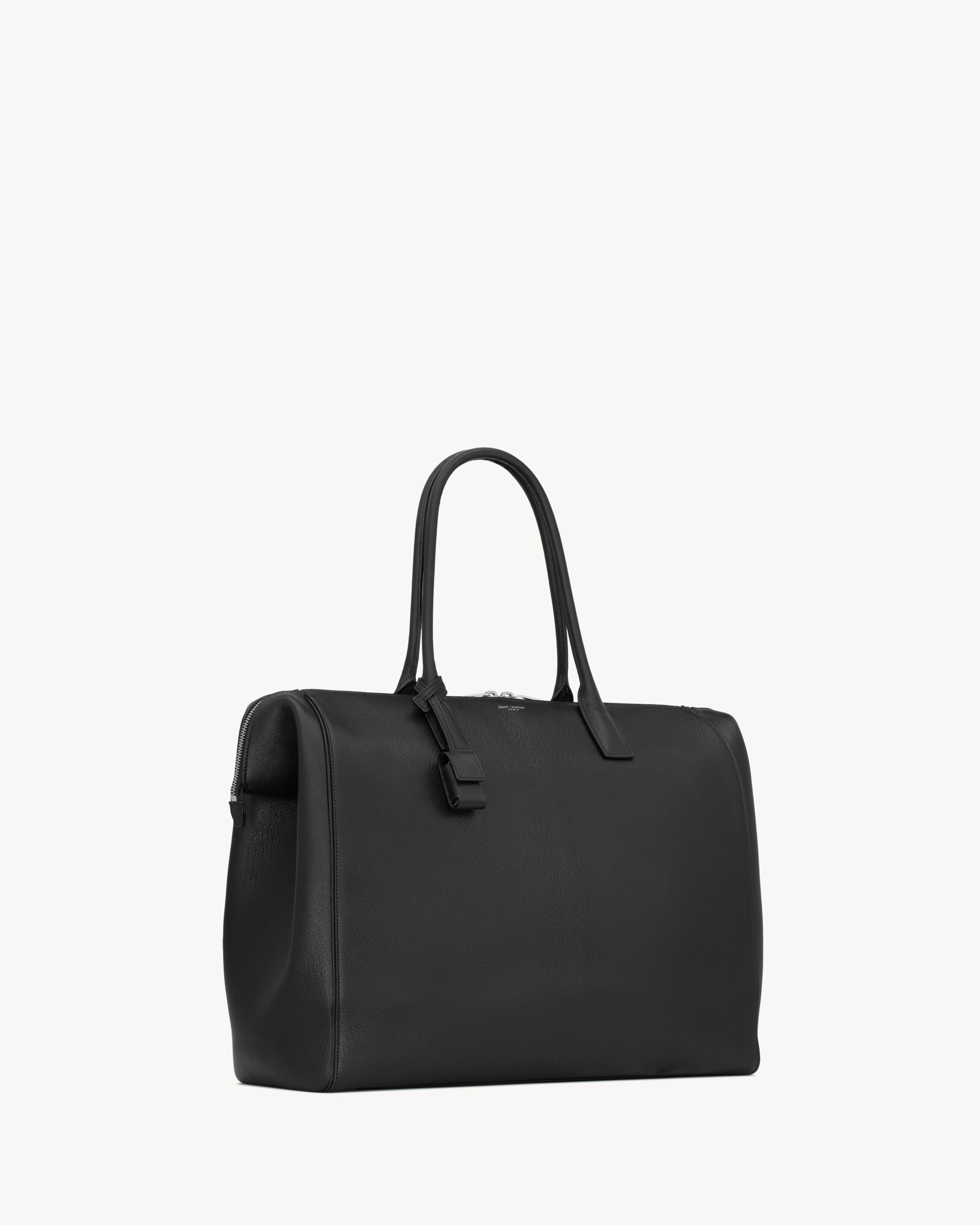 SAINT LAURENT North/South doctor bag in grained leather