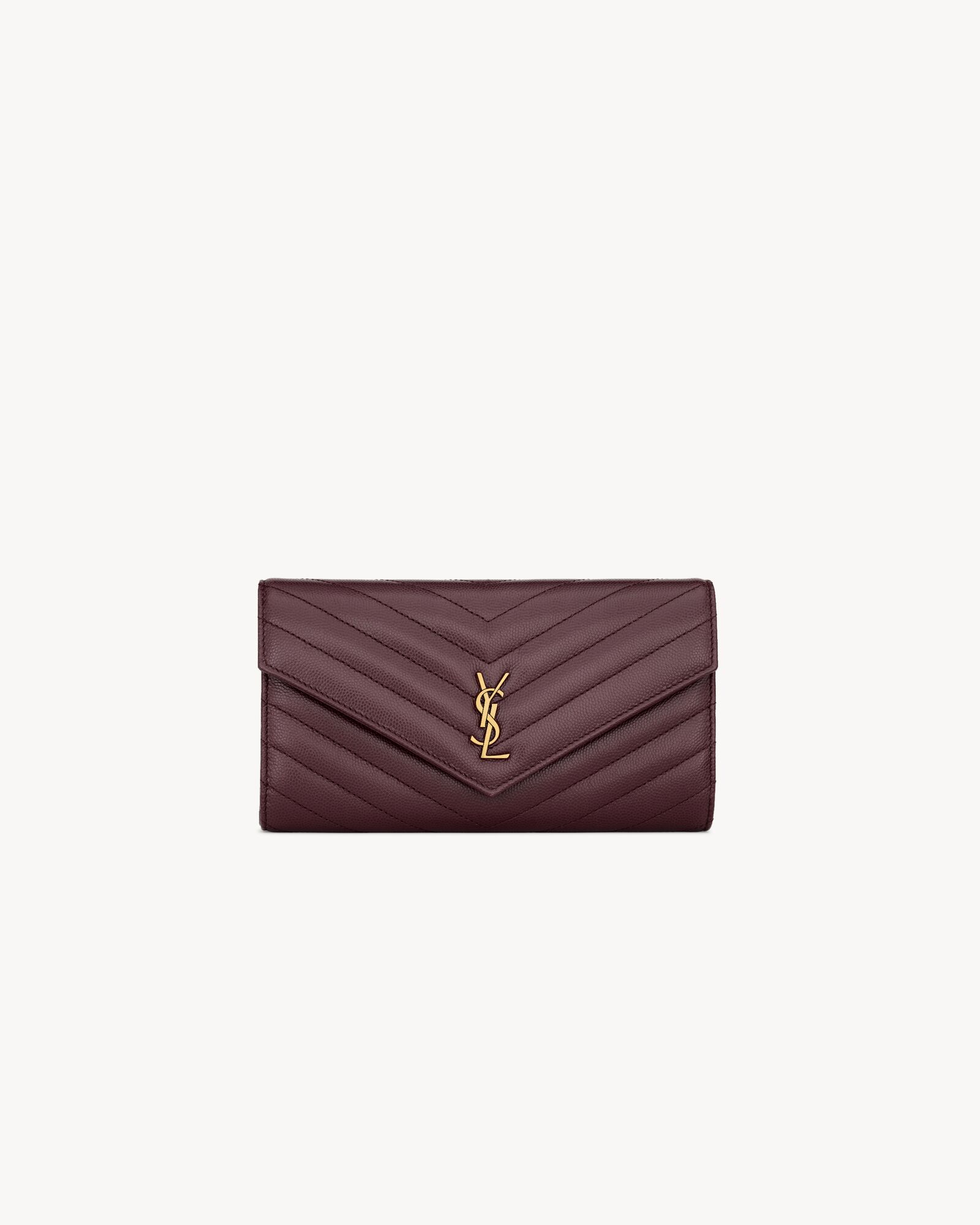 CASSANDRE large flap wallet in GRAIN DE POUDRE leather — 862423AAGY56195