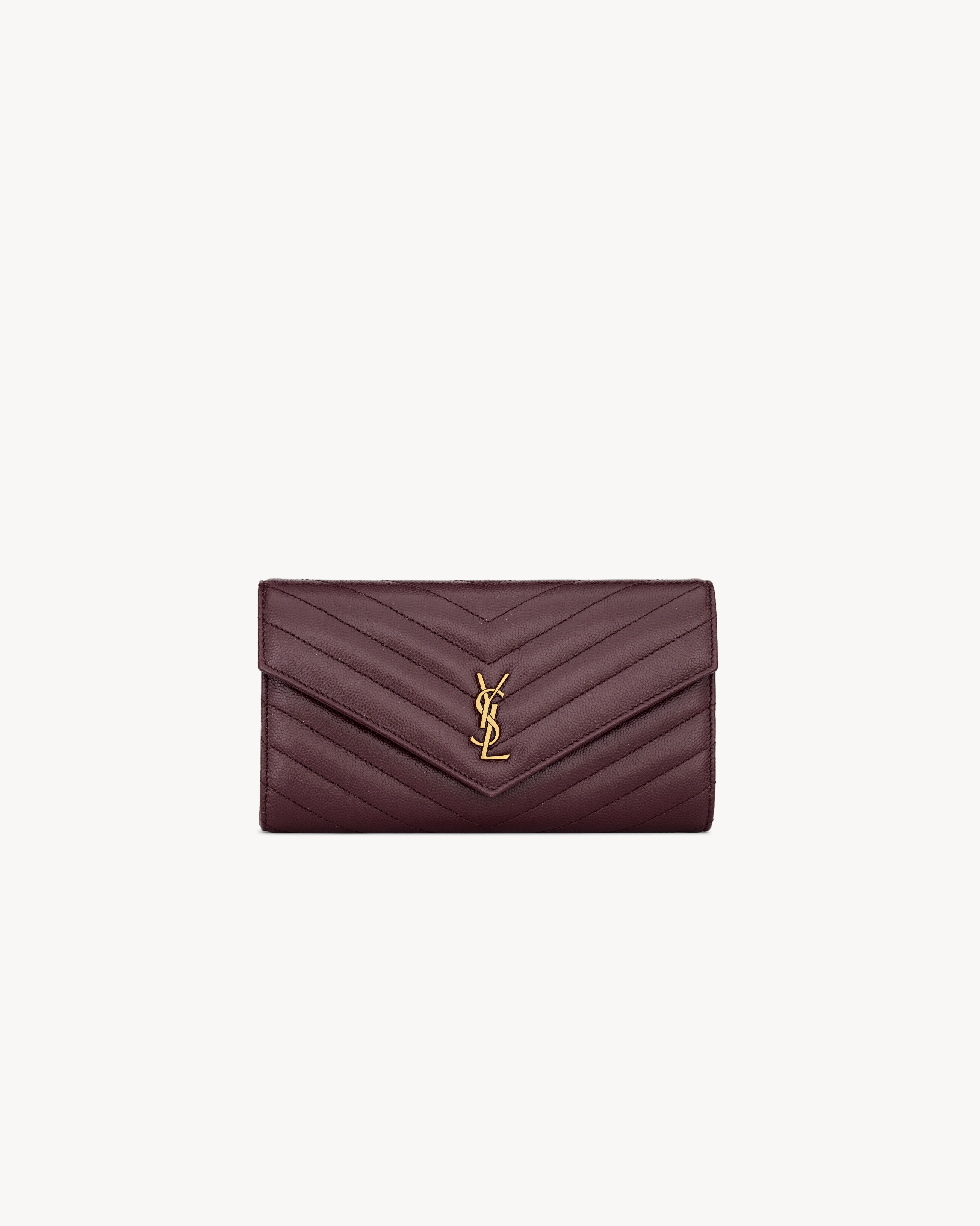 CASSANDRE large flap wallet in GRAIN DE POUDRE leather