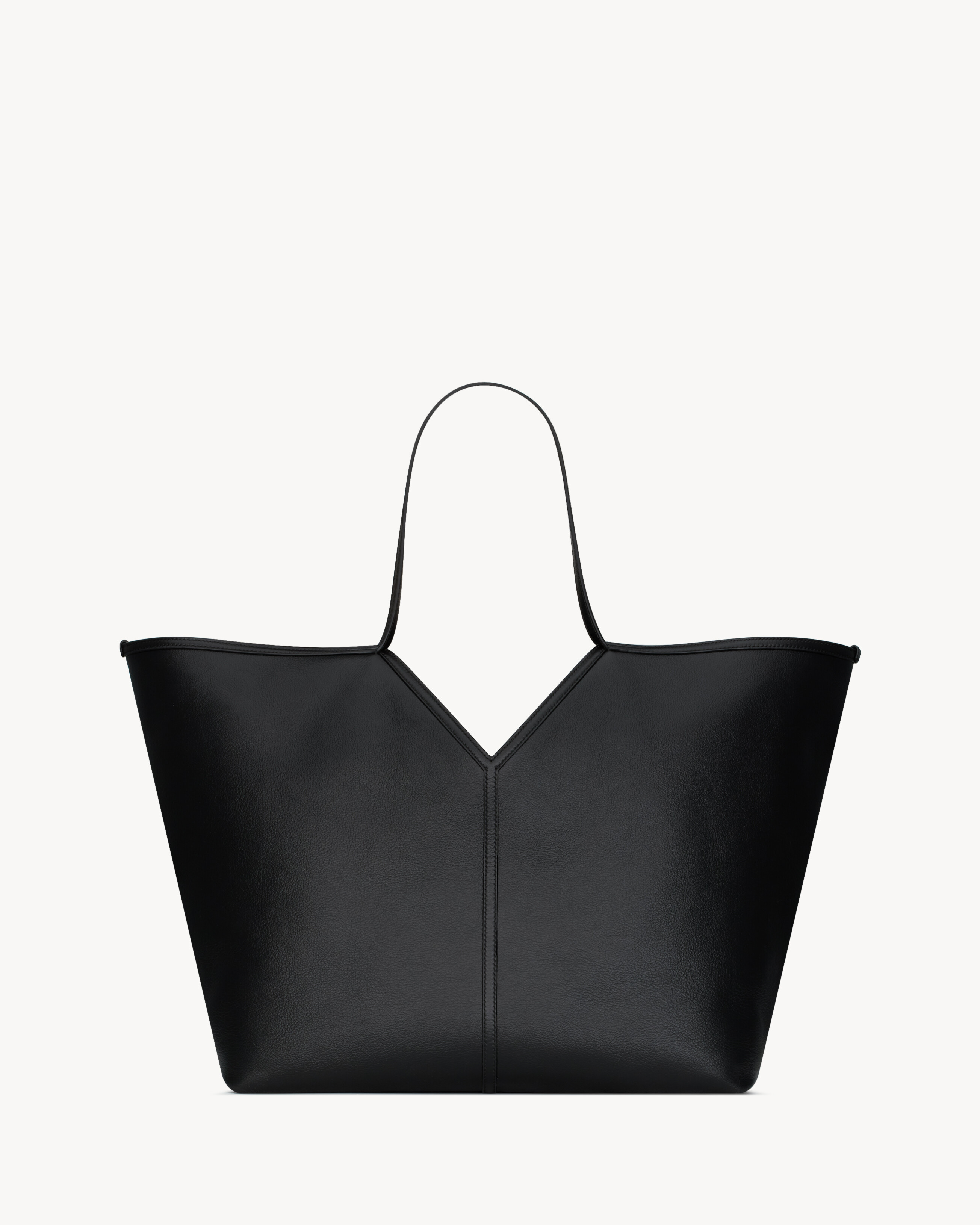 Y slim tote in leather