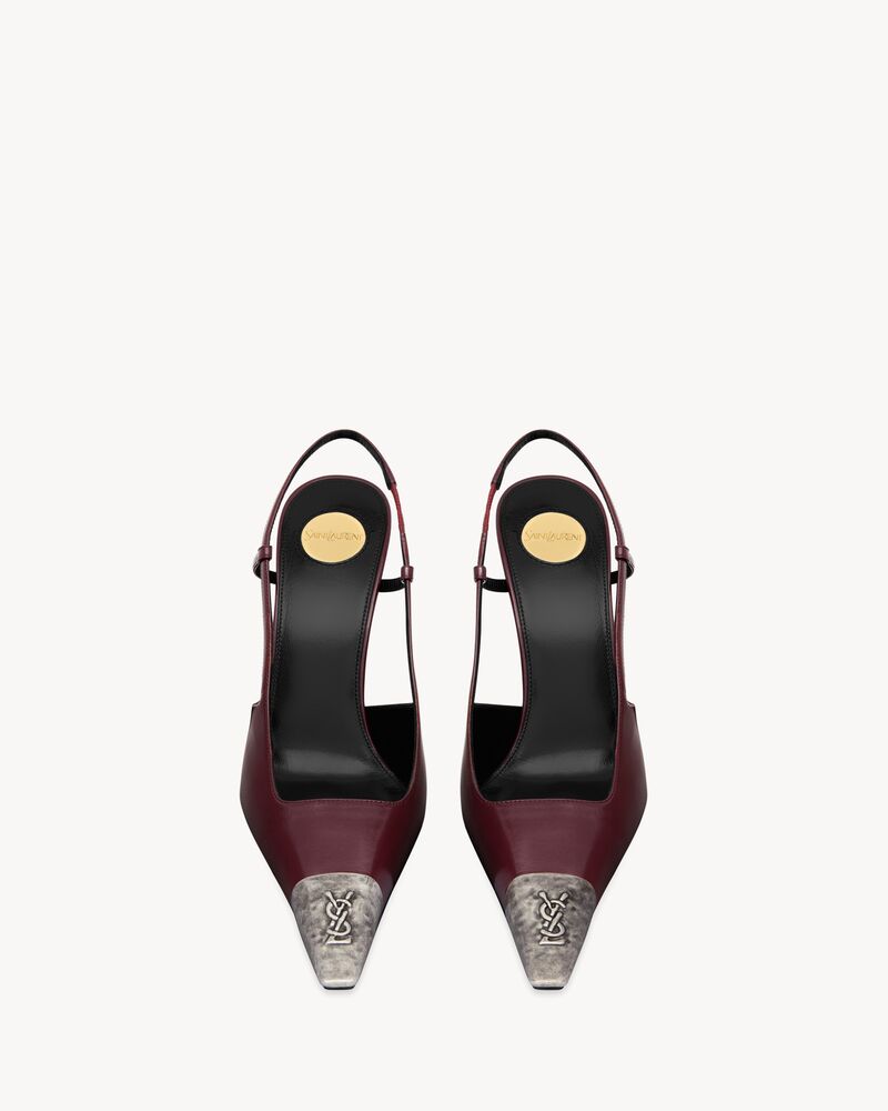 JEANNE slingback pumps in smooth leather