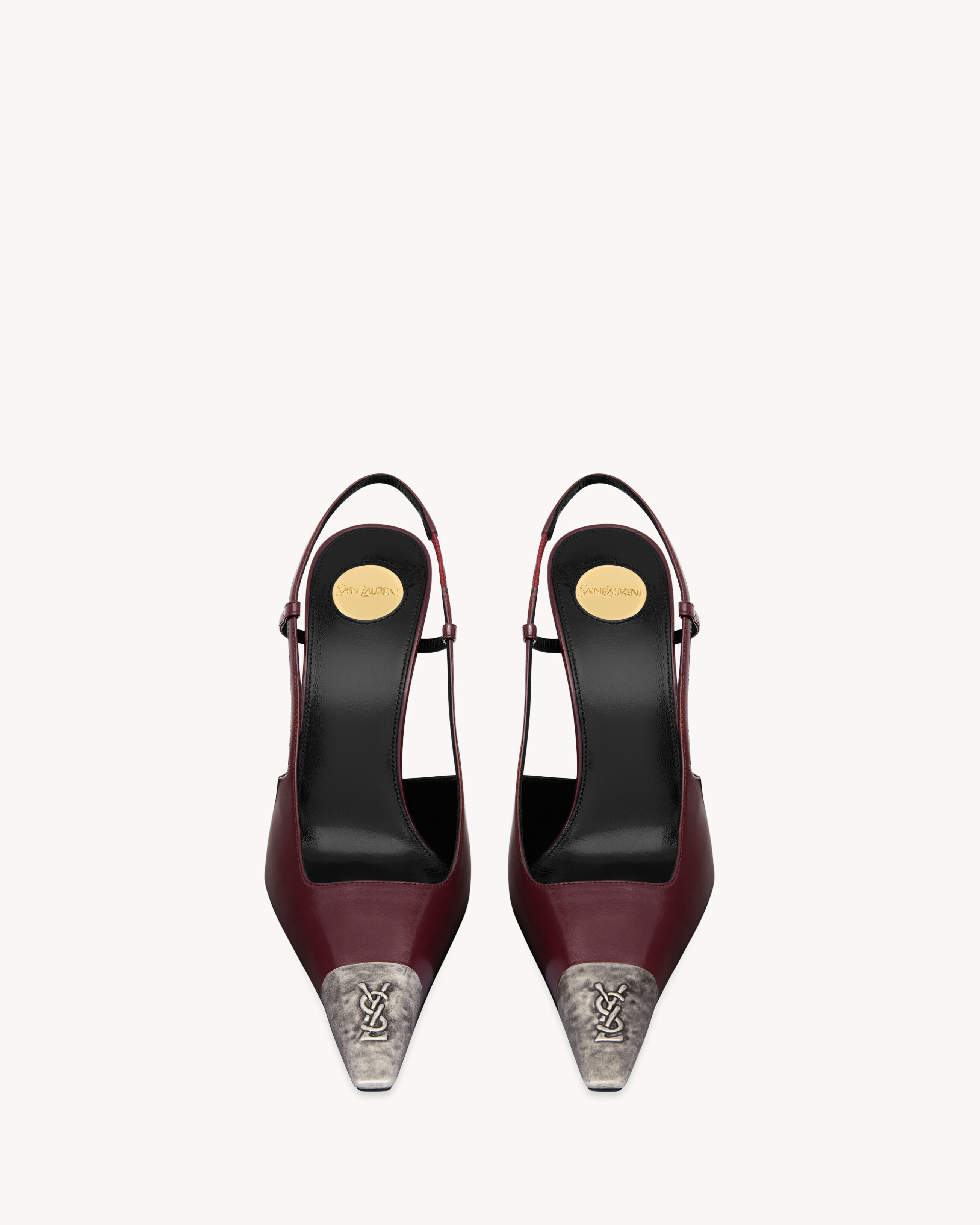 JEANNE slingback pumps in smooth leather