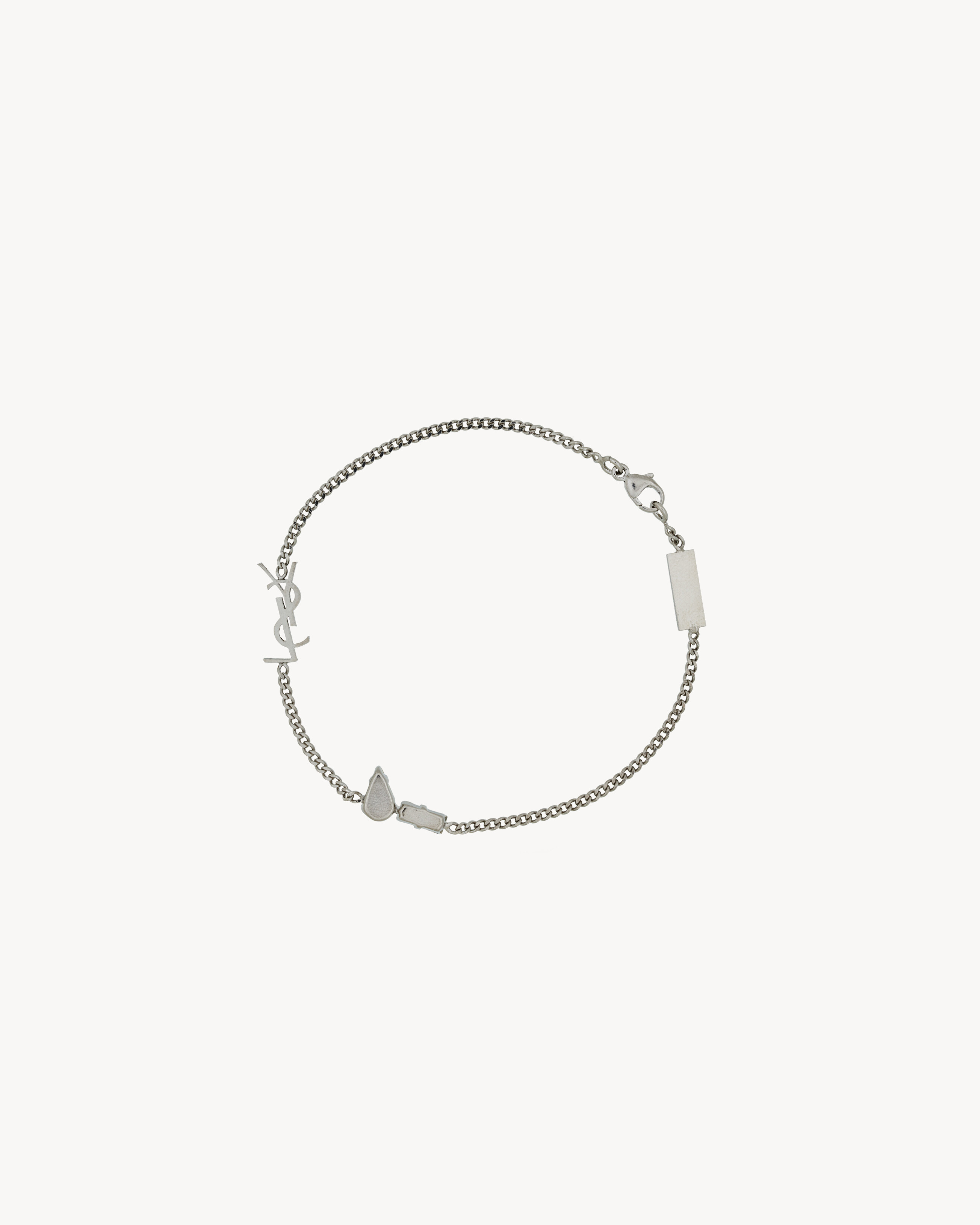CASSANDRE charm bracelet in metal and rhinestone