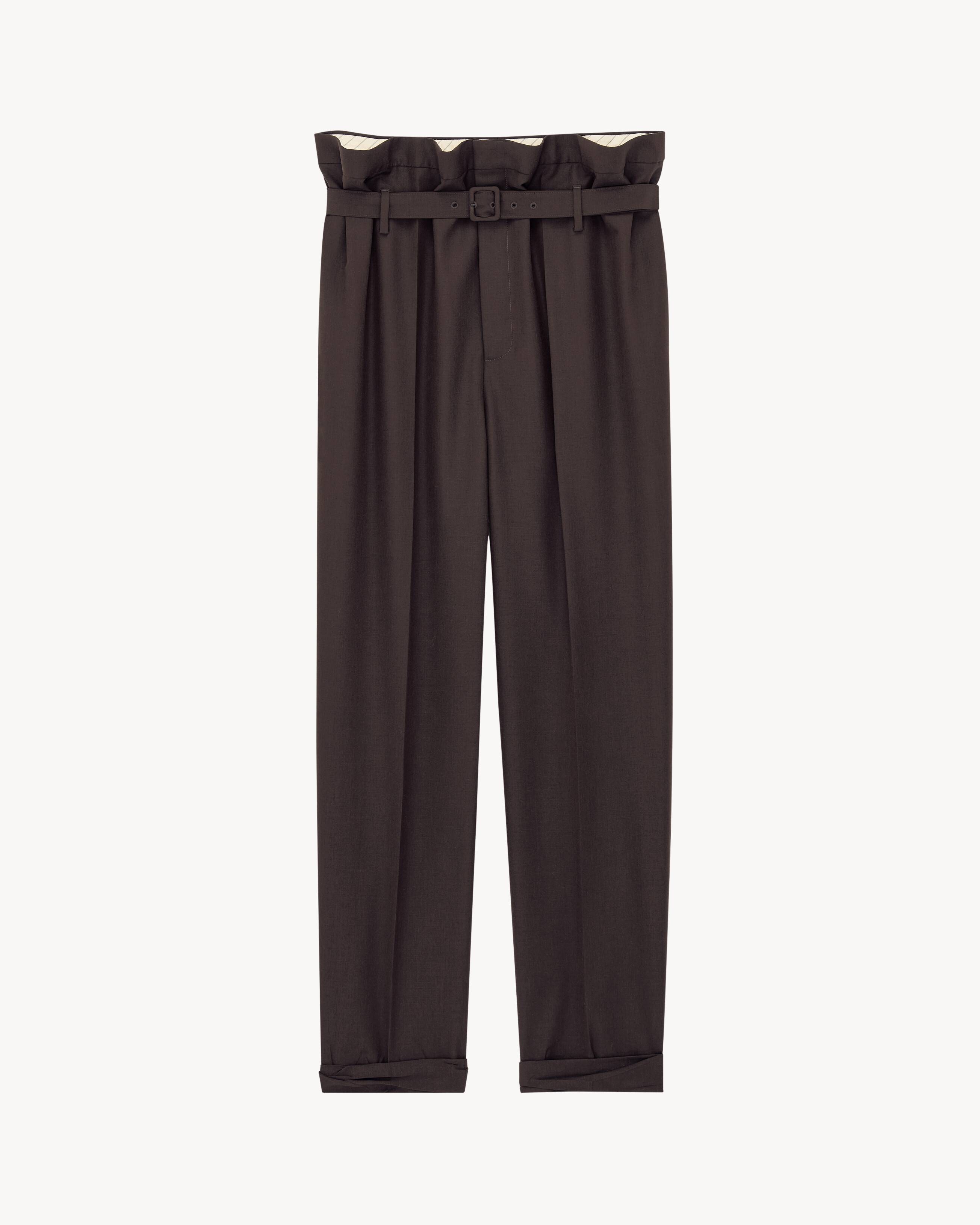 paperbag pants in wool and mohair