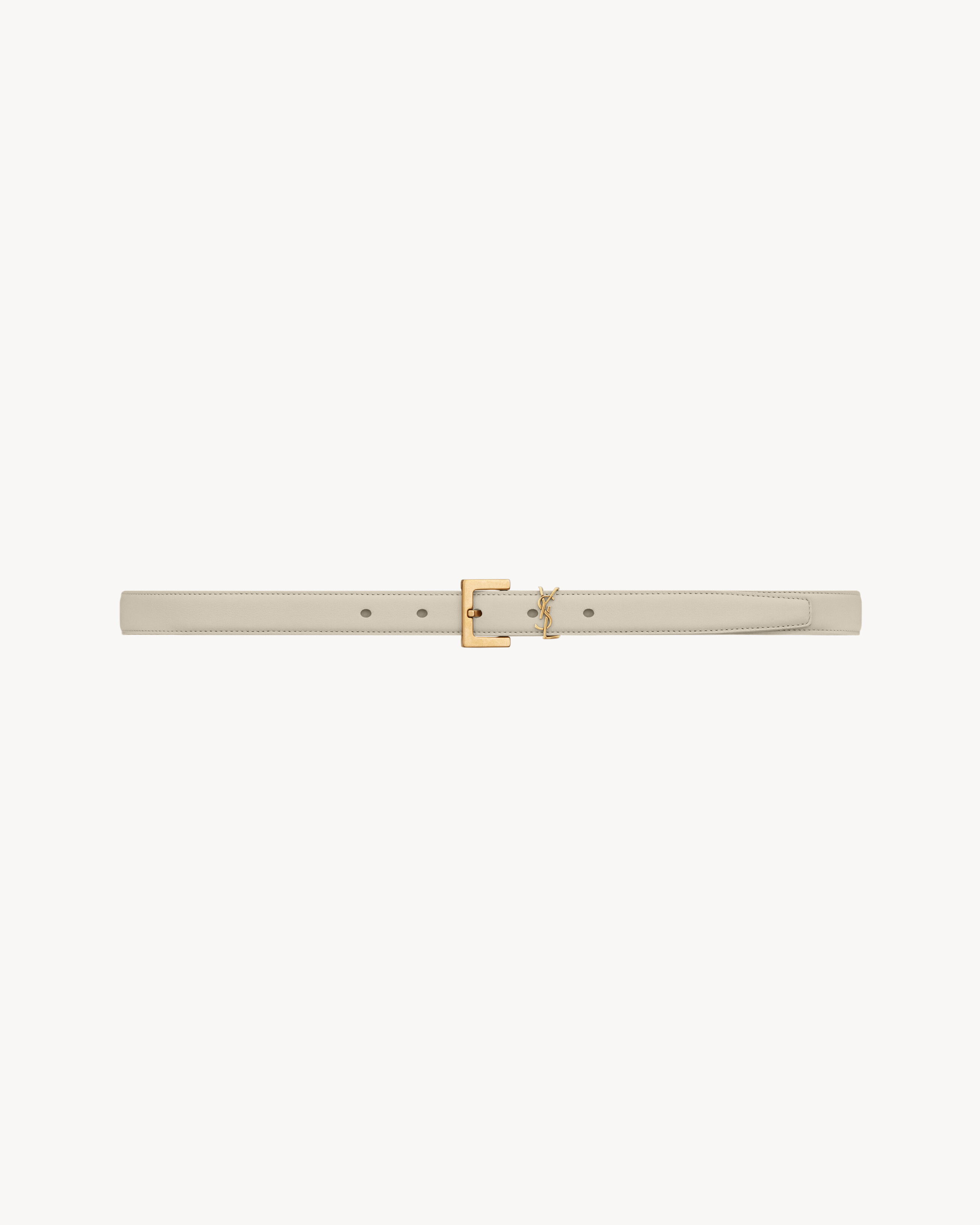 CASSANDRE CINTURA SOTTILE CON FIBBIA QUADRATA IN PELLE BOX SAINT LAURENT