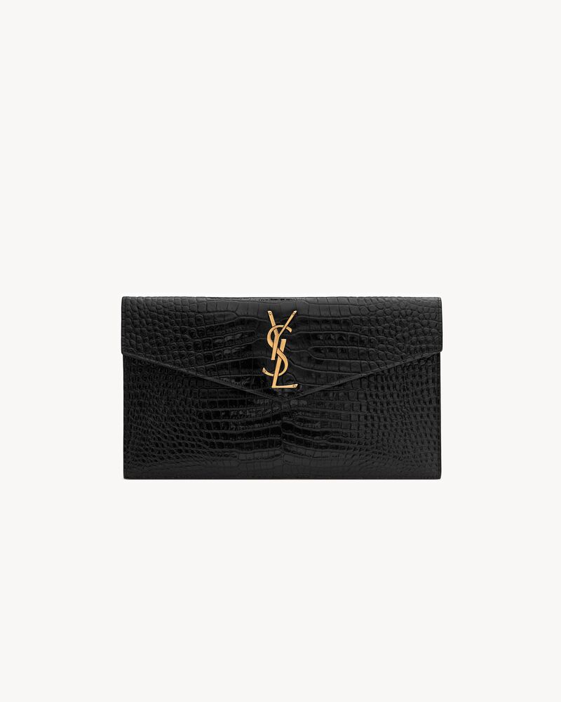 UPTOWN POCHETTE EN CUIR EMBOSSé CROCODILE