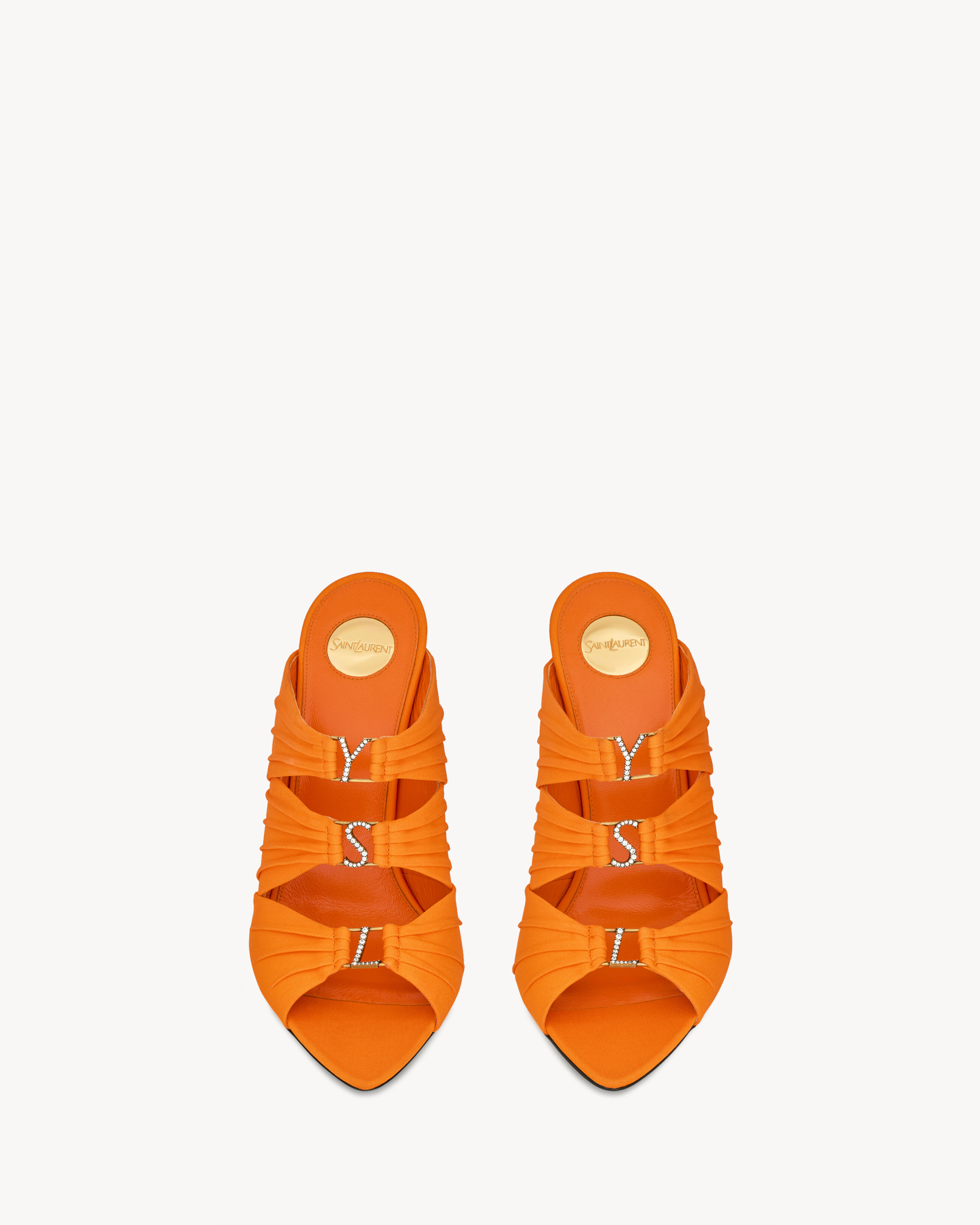 EMILIE mules in satin crepe