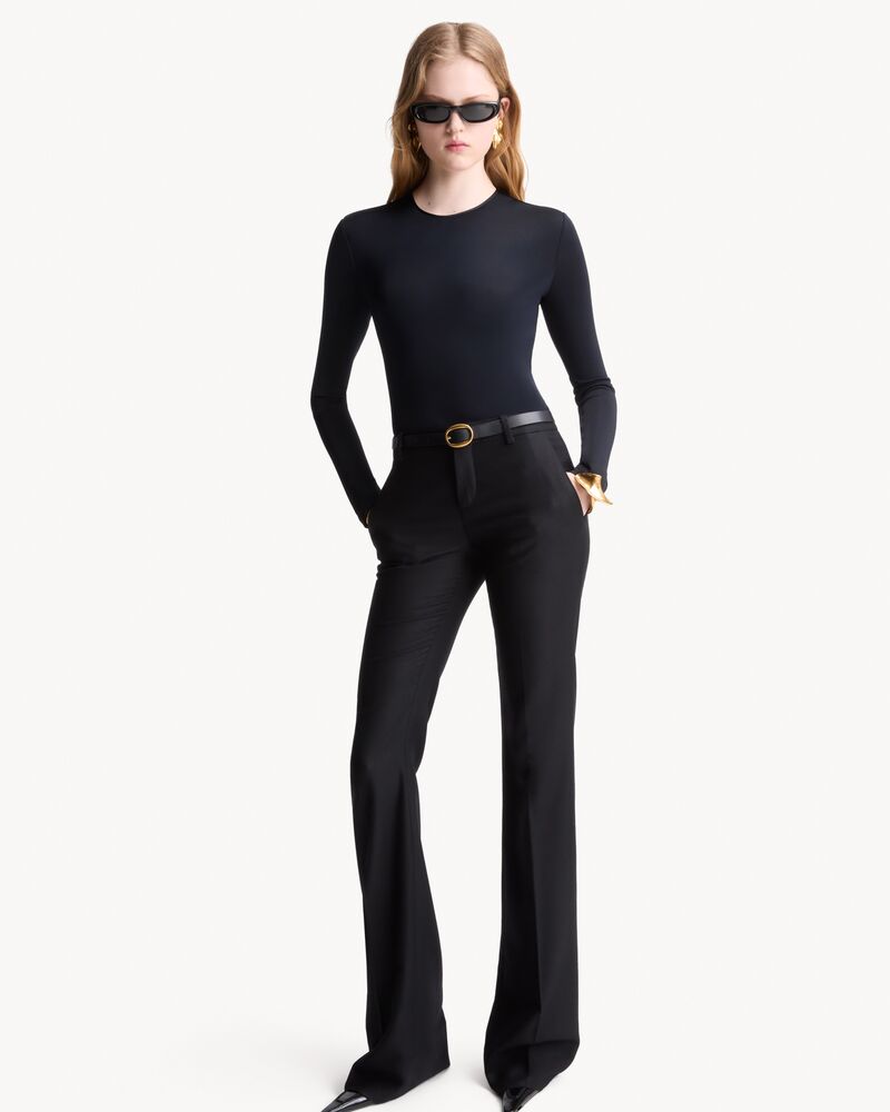 flared pants in cashmere