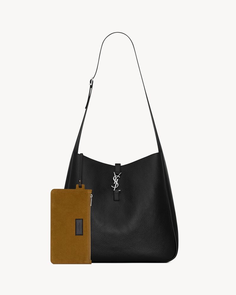 LE 5 À 7 maxi hobo in grained leather