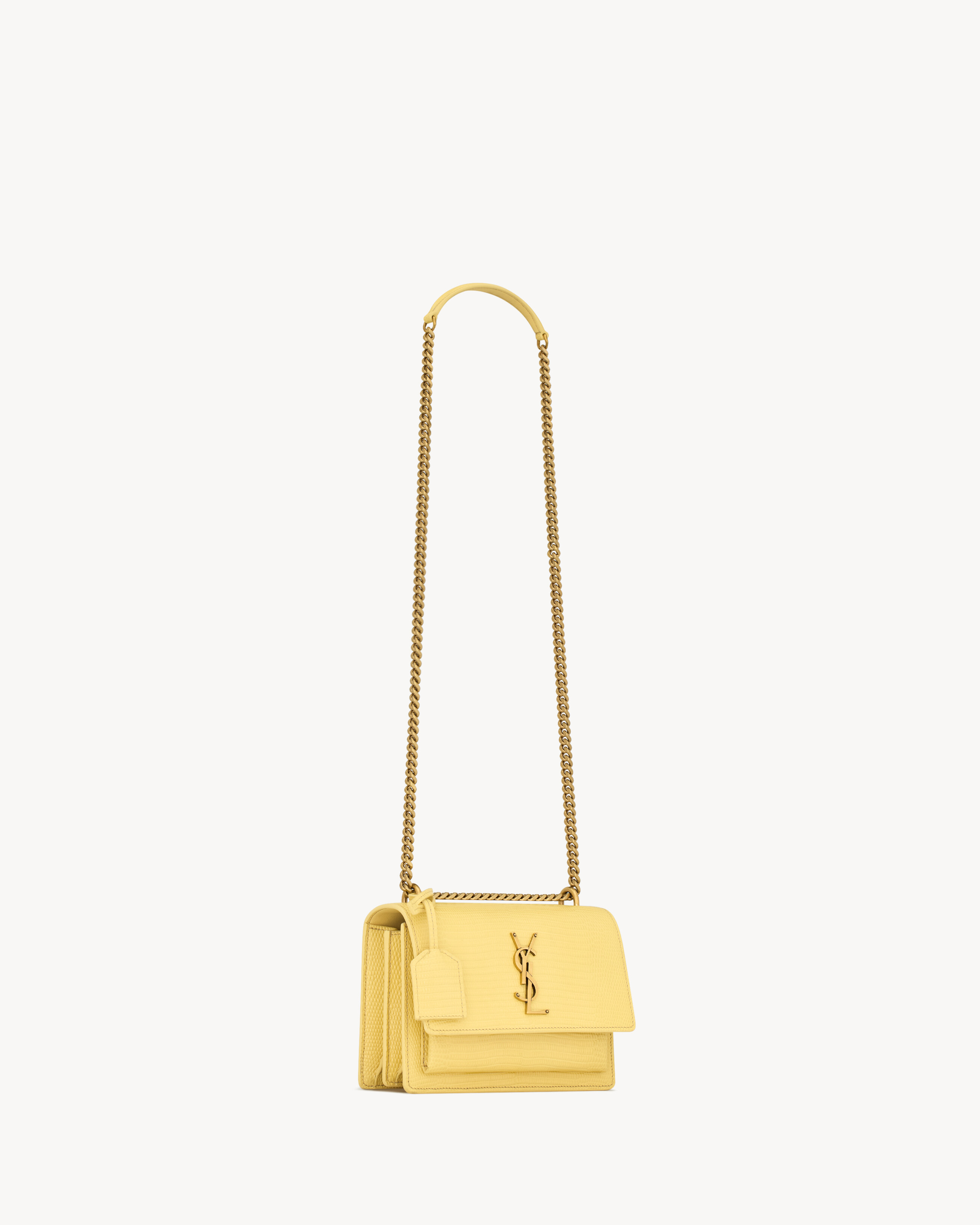 SUNSET small in lizard in Yellow | Saint Laurent | YSL EN-US