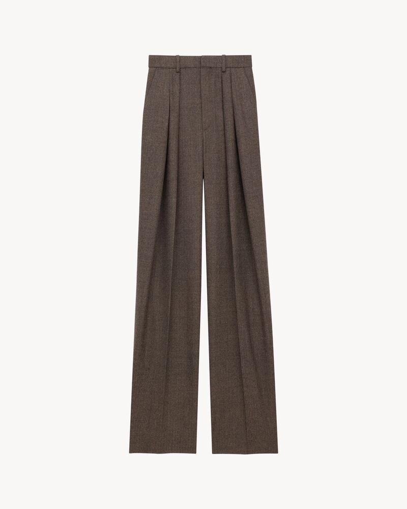 wide-leg pants in wool