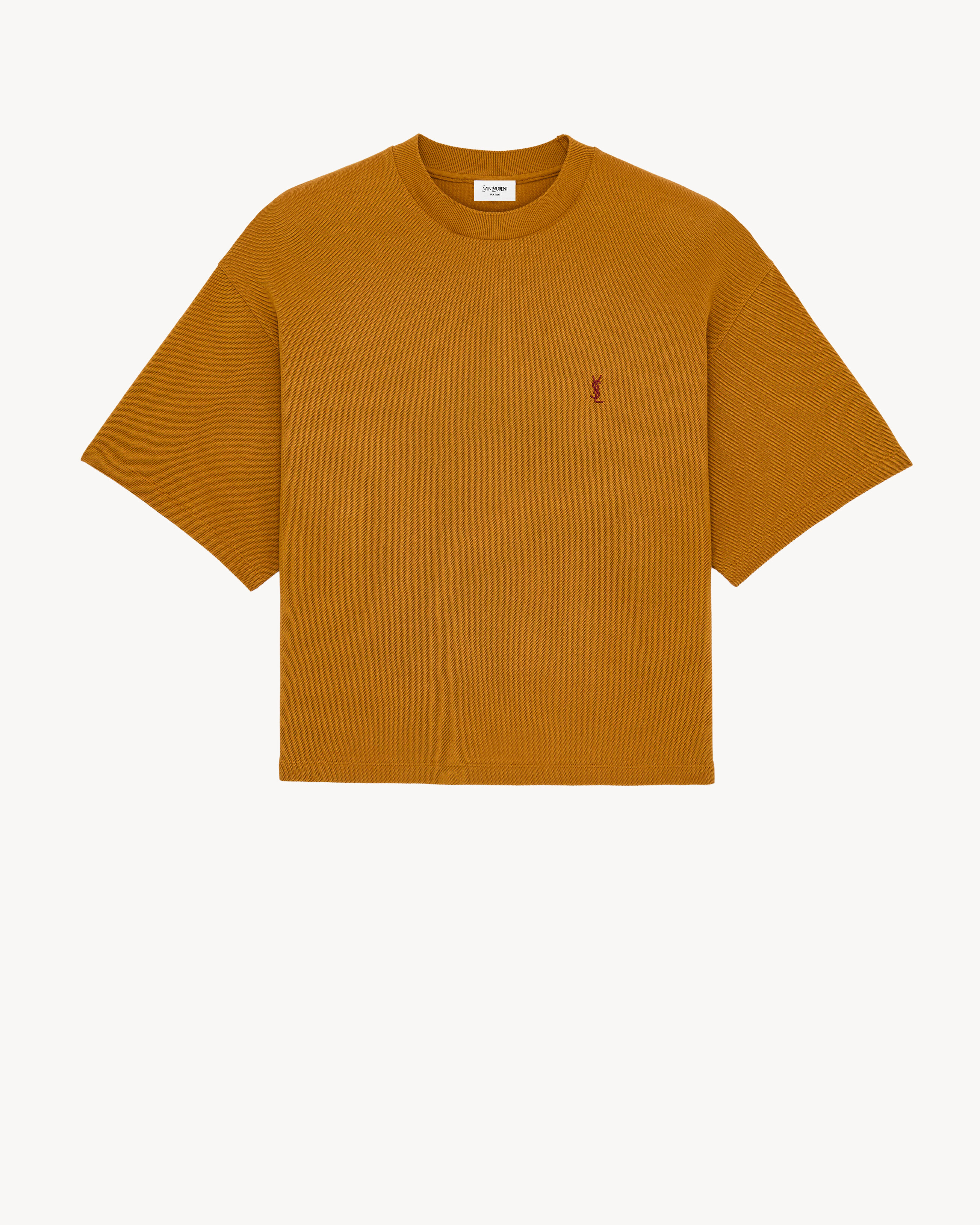 CASSANDRE oversized T-shirt in cotton piqué in Orange | Saint