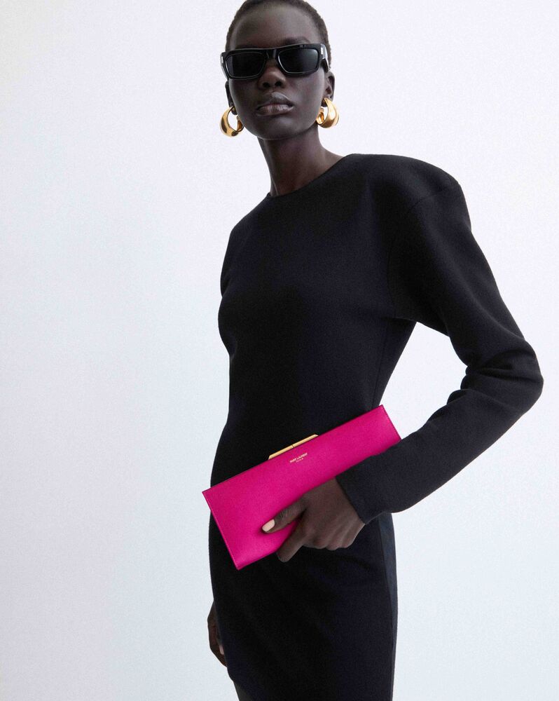 MIDNIGHT small clutch in satin