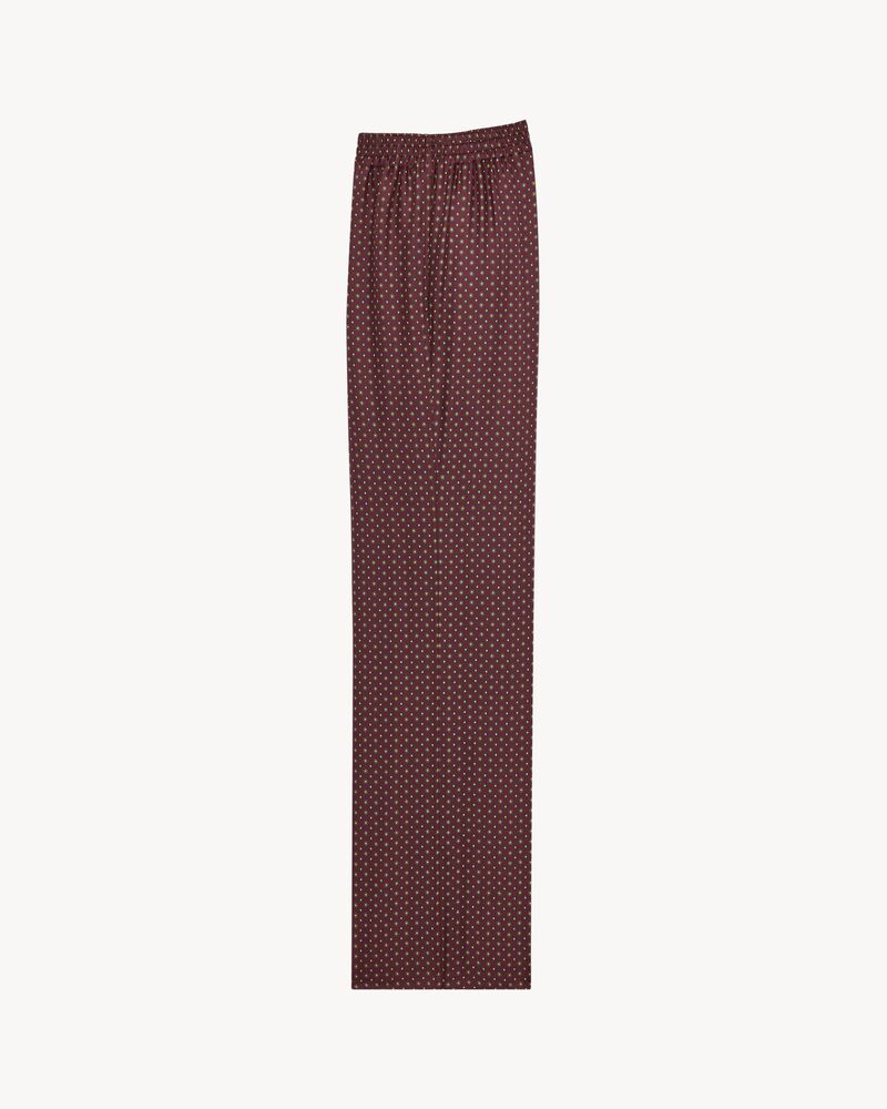 pants in hexagon silk twill