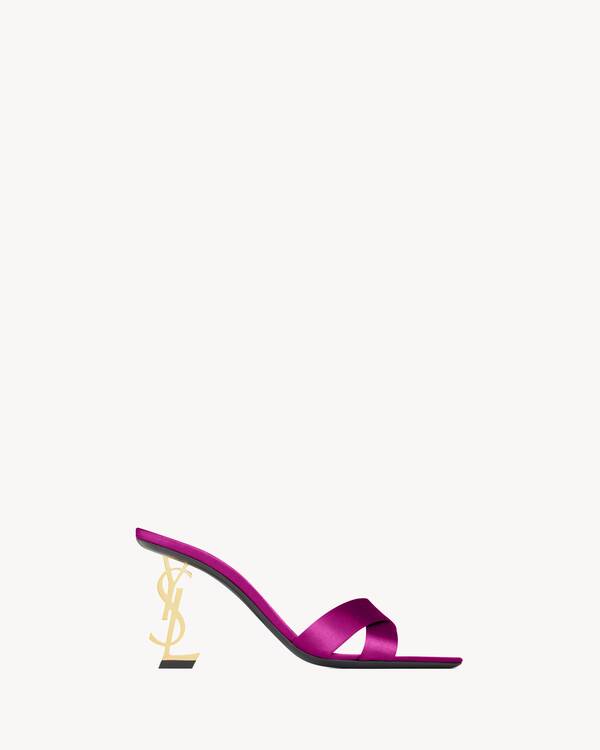 OPYUM mules in satin crepe | Saint Laurent | YSL.com