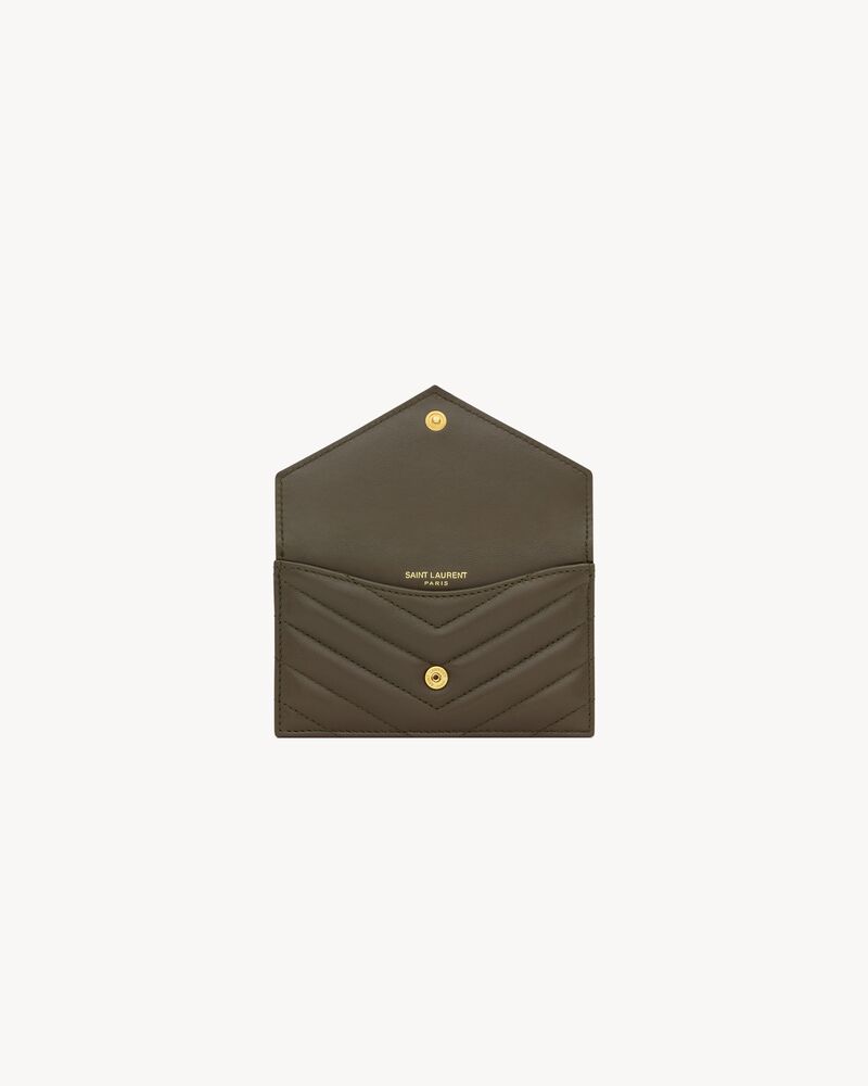 CASSANDRE MATELASSÉ FRAGMENTS FLAP CARD CASE IN LAMBSKIN