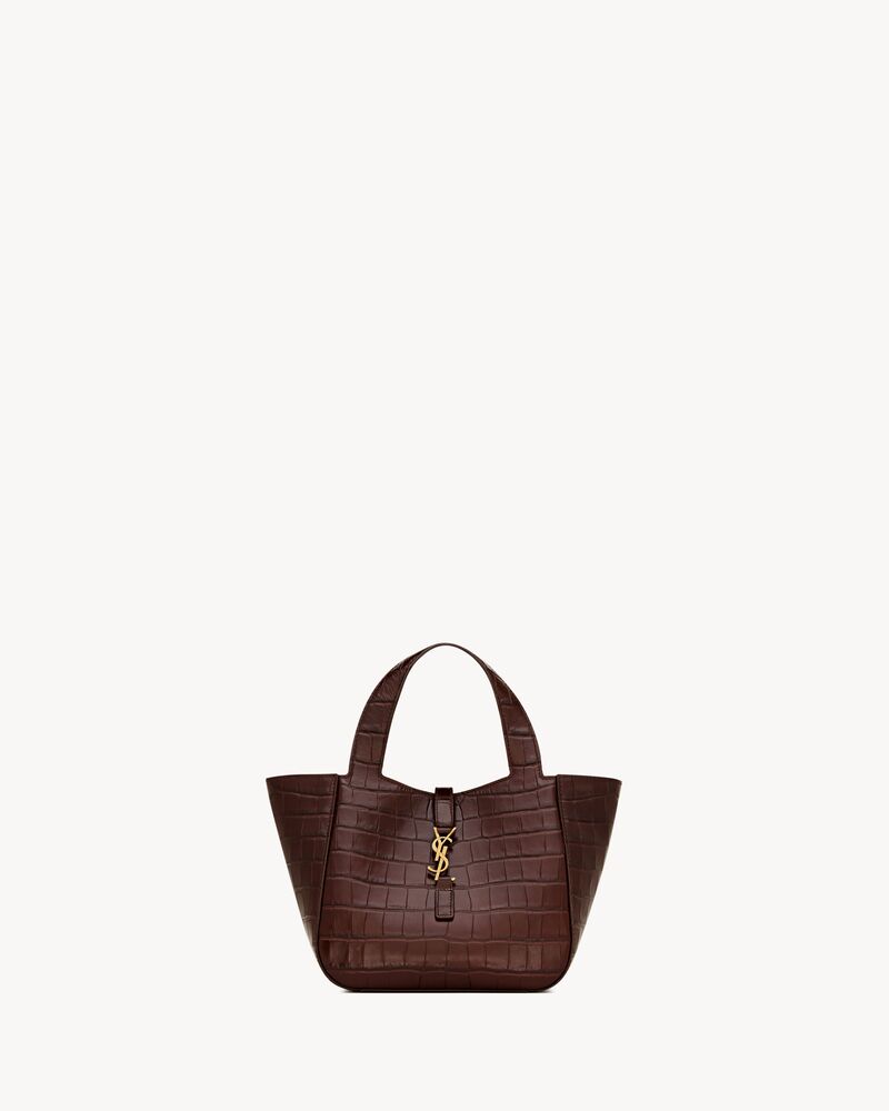 LE 5 À 7 BABY BEA in crocodile-embossed leather