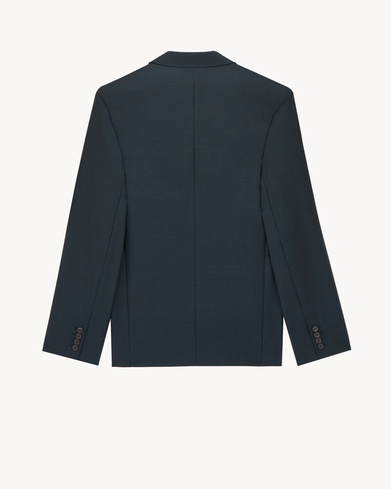 jacket in wool and mohair