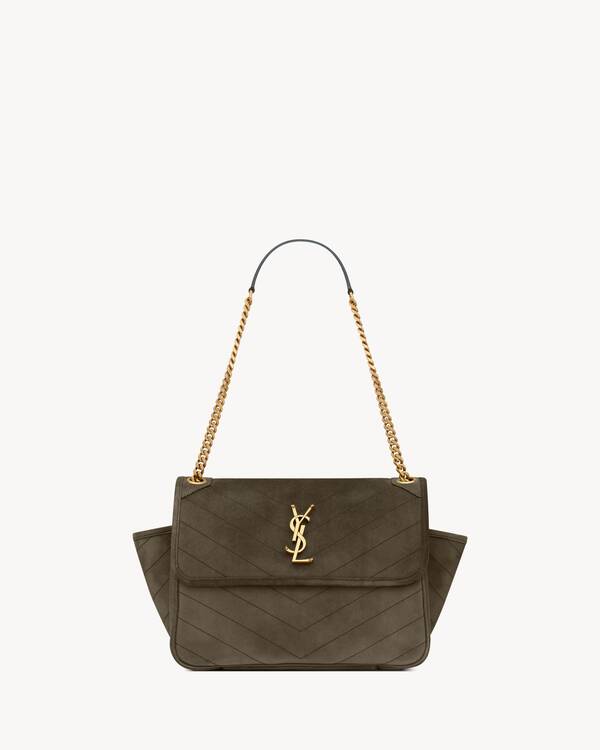 NIKI TRIPOUCH in suede in Brown | Saint Laurent | YSL US | ID