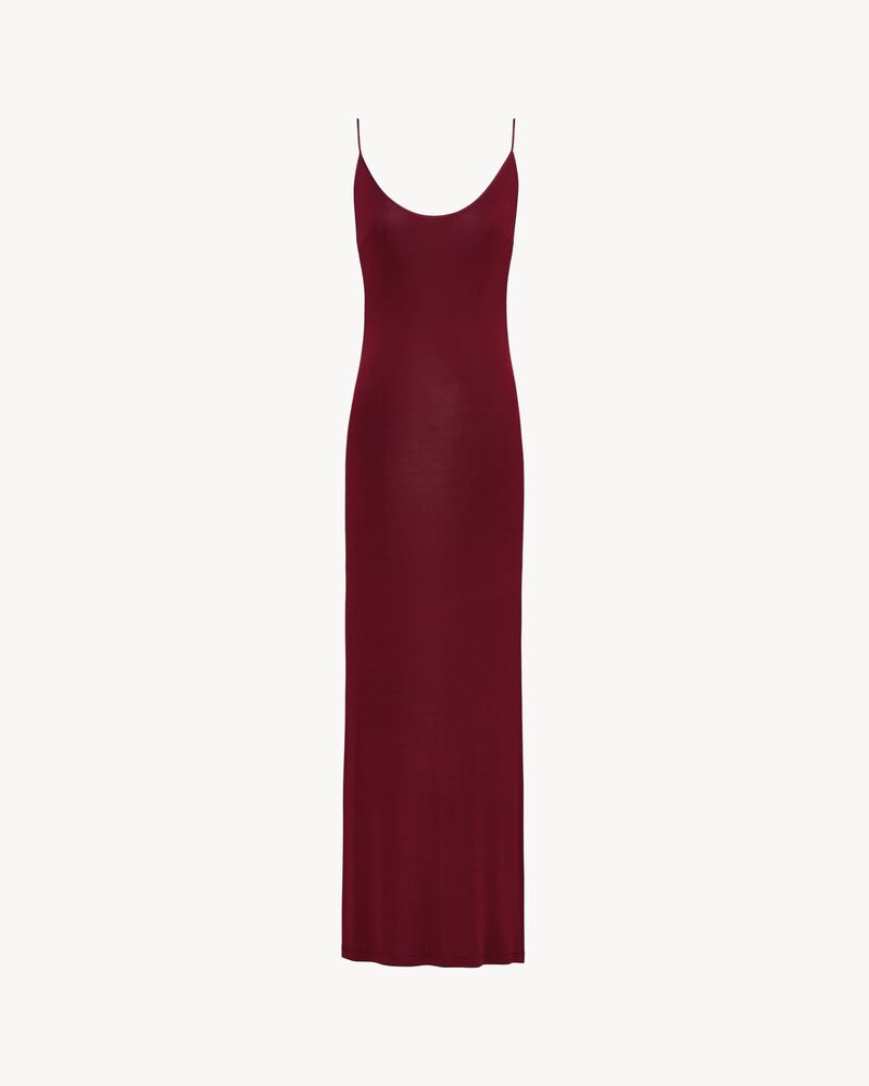 CASSANDRE-chain backless dress in knit