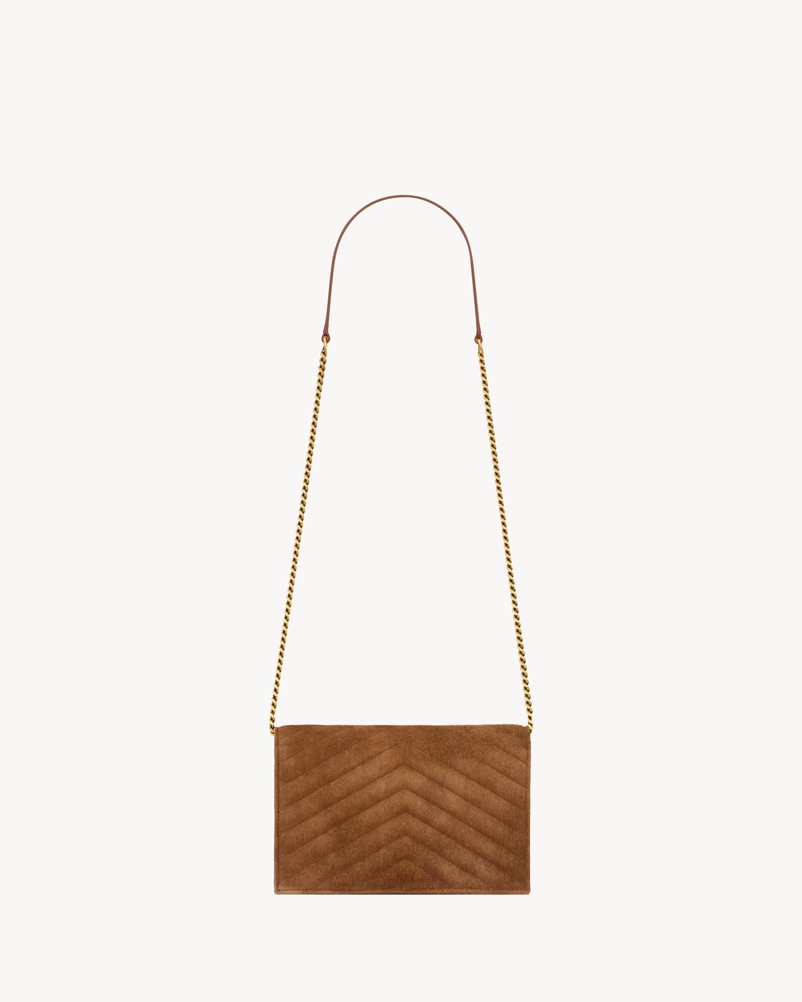 CASSANDRE envelope chain wallet in suede