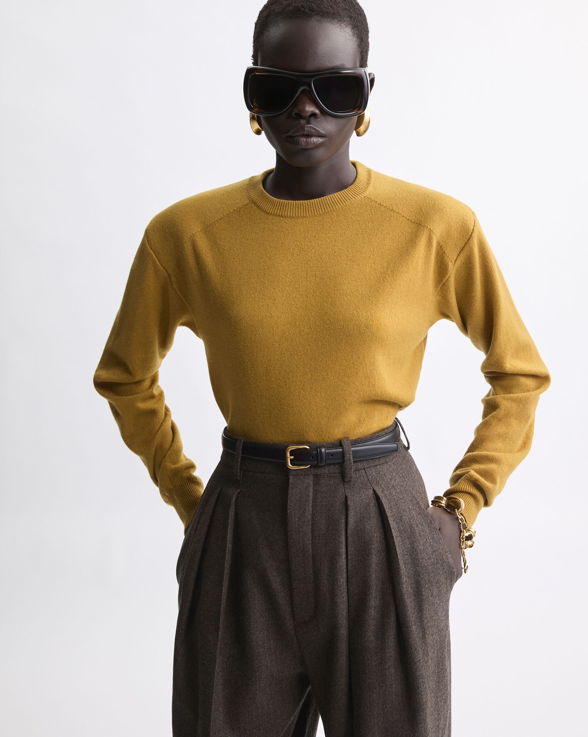 crewneck sweater in cashmere