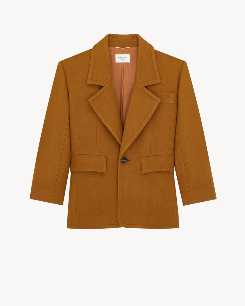 single-breasted jacket in brushed wool