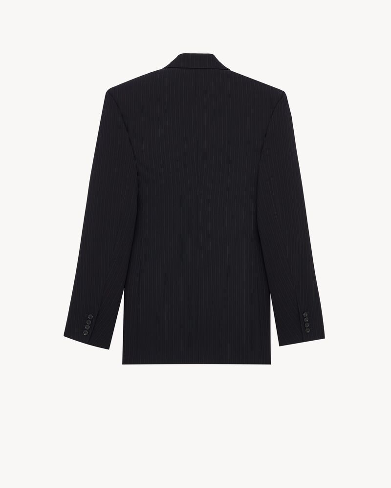 double-breasted jacket in grain de poudre