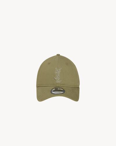 NEW ERA CASSANDRE CAP IN CANVAS in Green | Saint Laurent | YSL EN-US