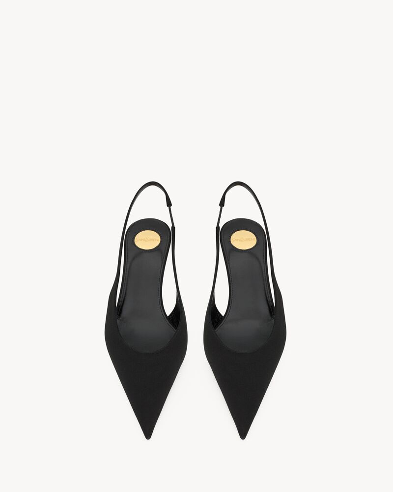 FANNY Slingback-Pumps aus Satin-Crêpe
