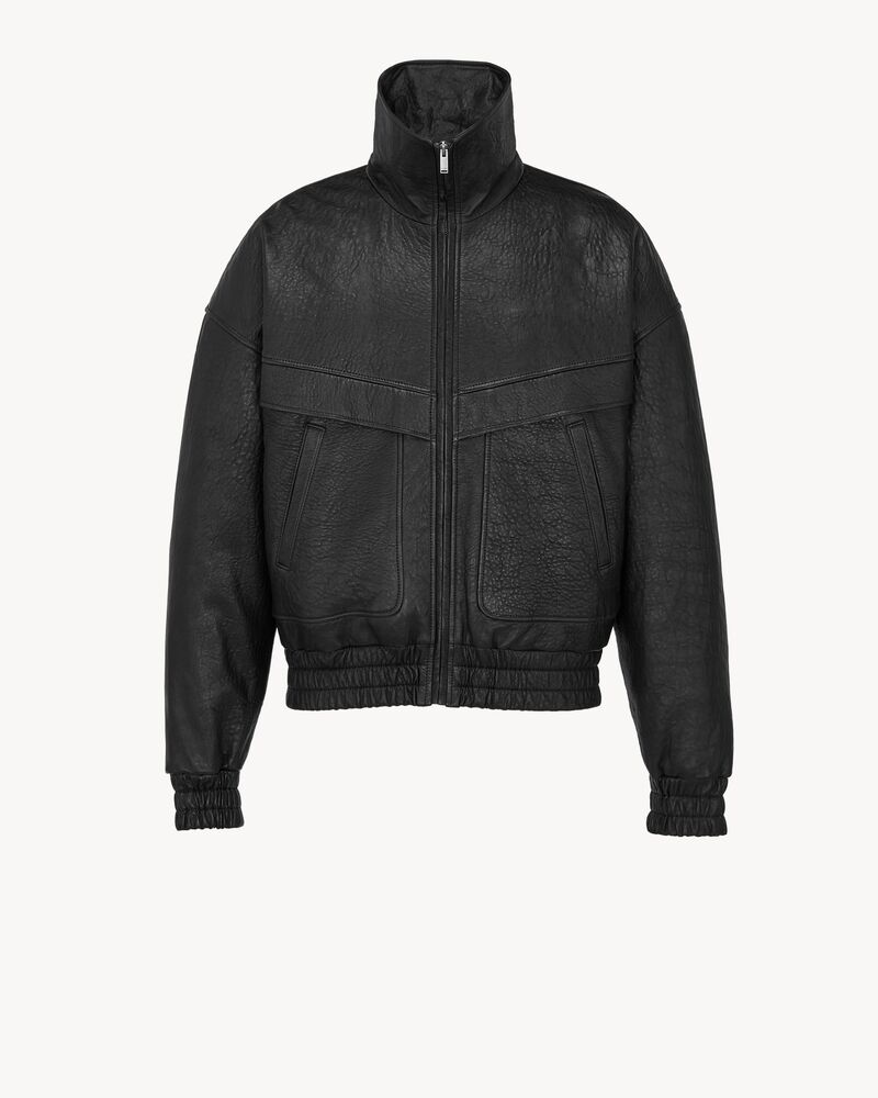 jacket in bubbled lambskin