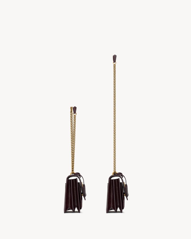 SUNSET MEDIUM IN CROCODILE-EMBOSSED LEATHER