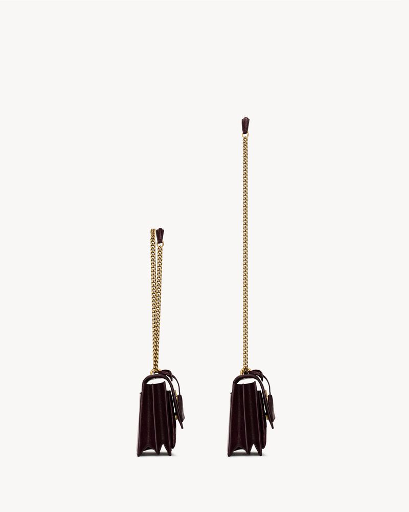 SUNSET MEDIUM IN CROCODILE-EMBOSSED LEATHER