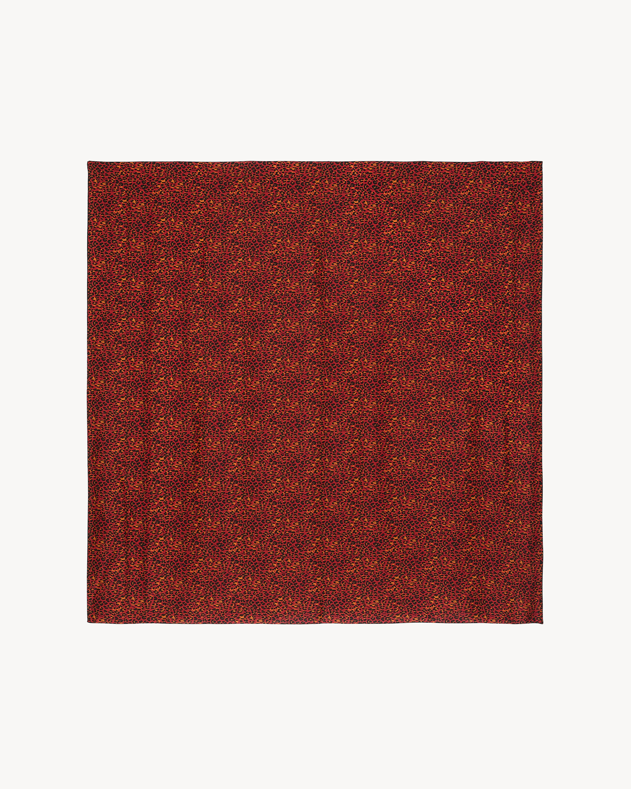 square scarf in leopard silk charmeuse