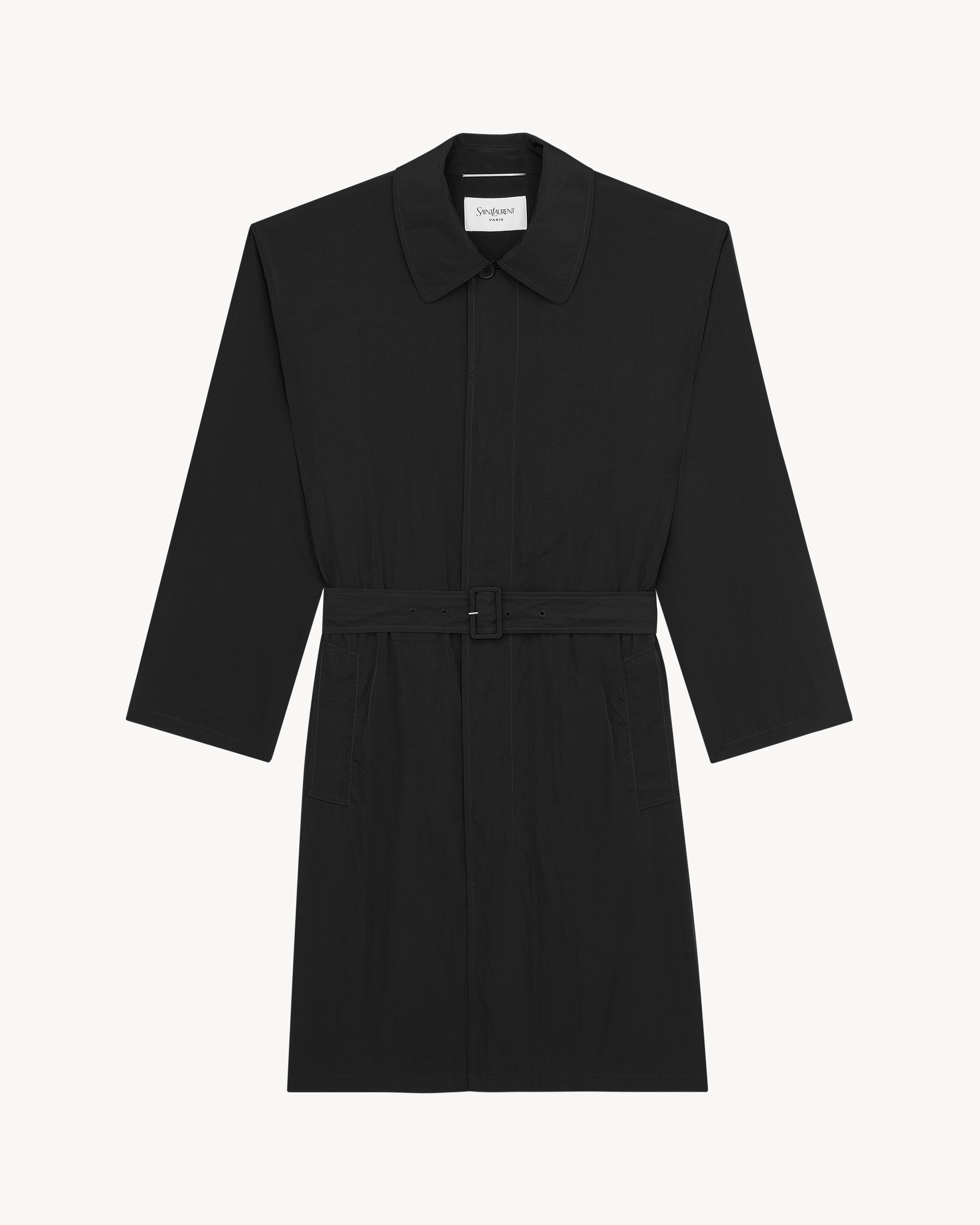 Trench imperméable en nylon froissé